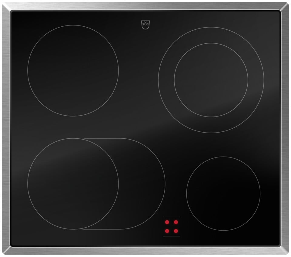 V-ZUG Table de cuisson CookTop V400 E604B, Corps de chauffe à rayonnement, Norme