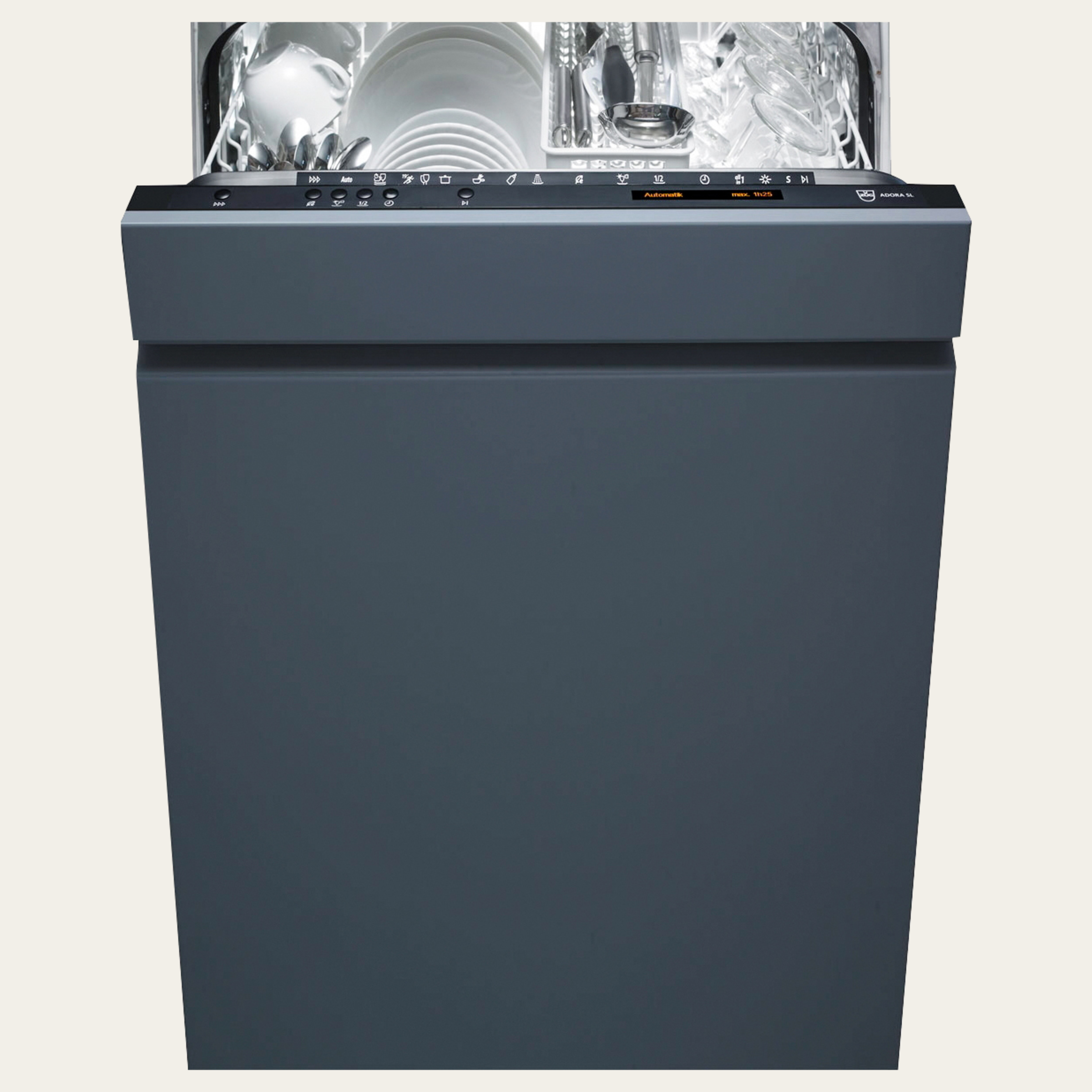 V-ZUG Dishwasher AdoraDish V6000, Standard width: 60cm, Fully integratable, Large capacity, V-ZUG-Home, OptiLift, Reinforced spring, Sliding plate, ergoPlus cutlery drawer with SoftSlide, LCD