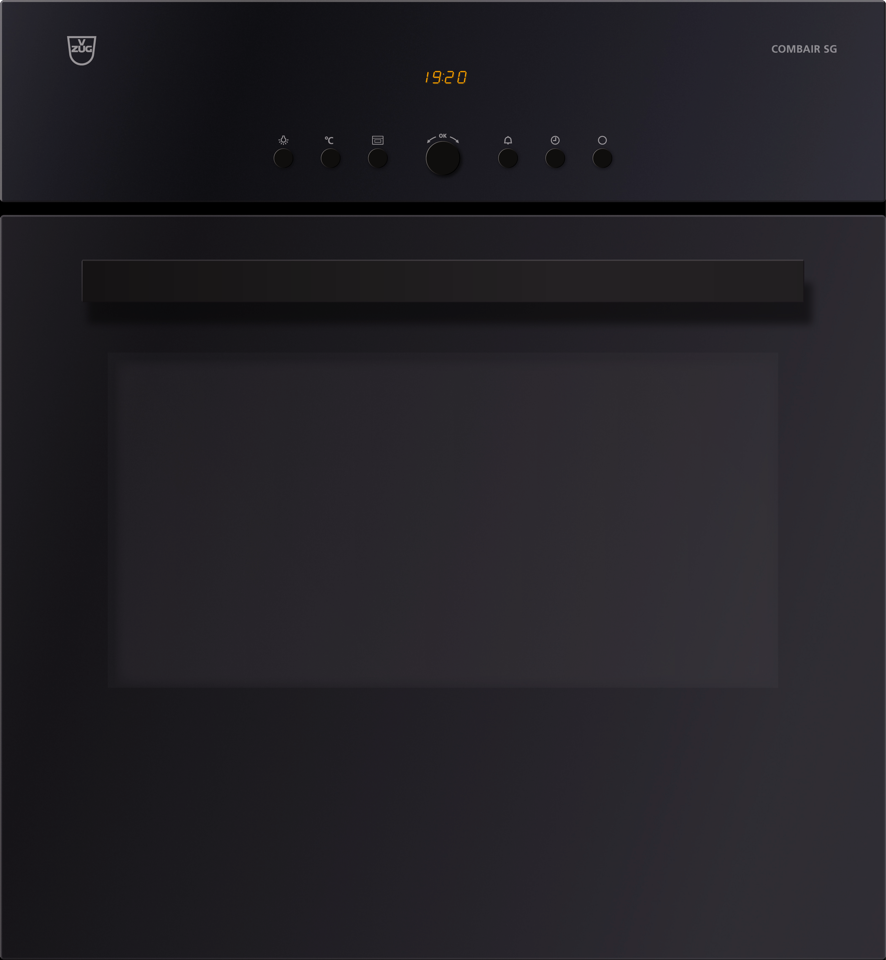 V-ZUG Backofen Combair SG, Breite 60 cm, Design Spiegelglas, Designgriff Nero, 400V