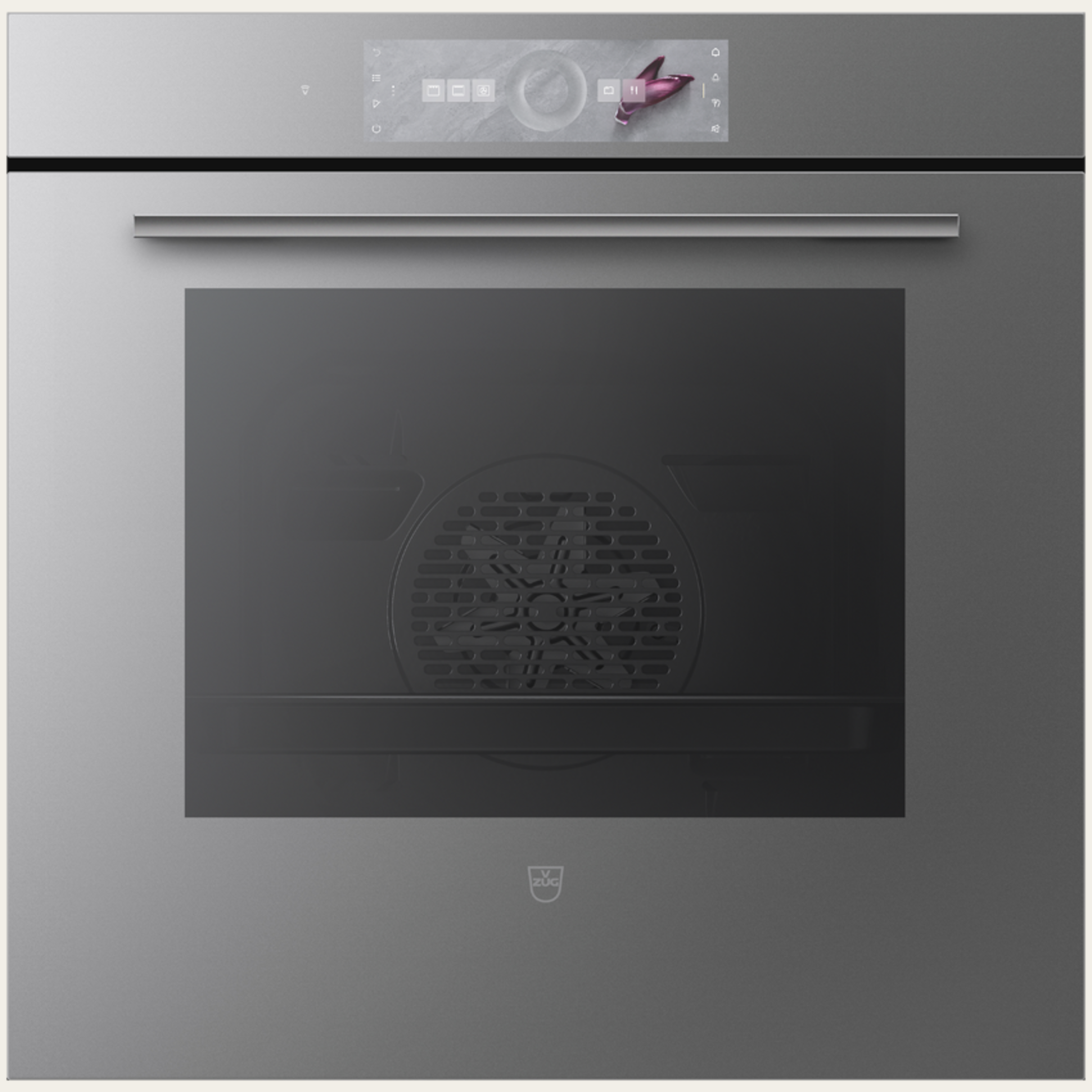 V-ZUG Oven Combair V6000 60P, Standard width: 60 cm,Standard height: 60 cm, Platinum mirror glass, Touchscreen with CircleSlider, V-ZUG-Home, Pyrolytic self-cleaning