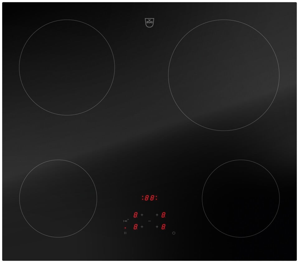 V-ZUG Table de cuisson CookTop V2000 A604, Corps de chauffe à rayonnement, Norme