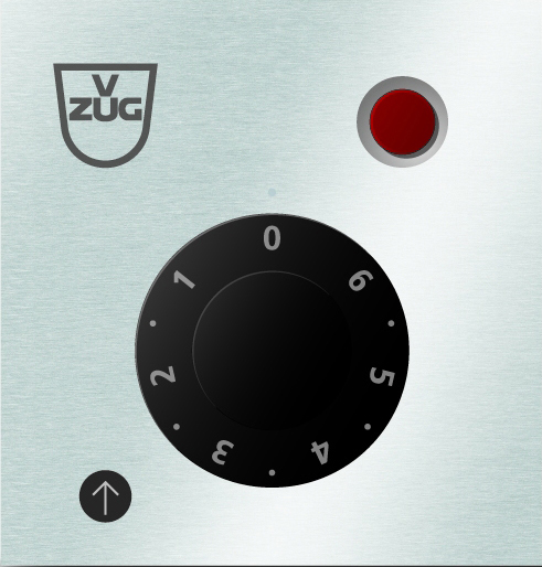V-ZUG Bedienelement EN1, Design ChromeClass, Drehschalter für 1 Kochzone
