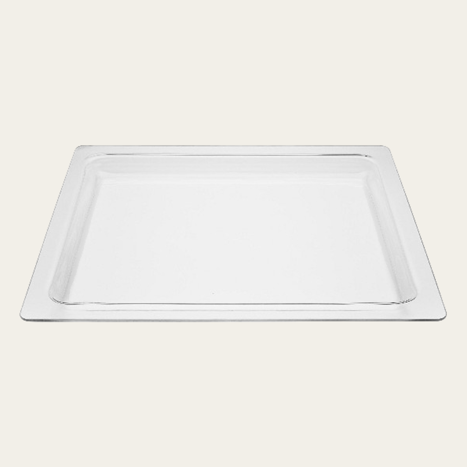 Glass plate, hardened, W × D × H: 430 × 345 × 25 mm