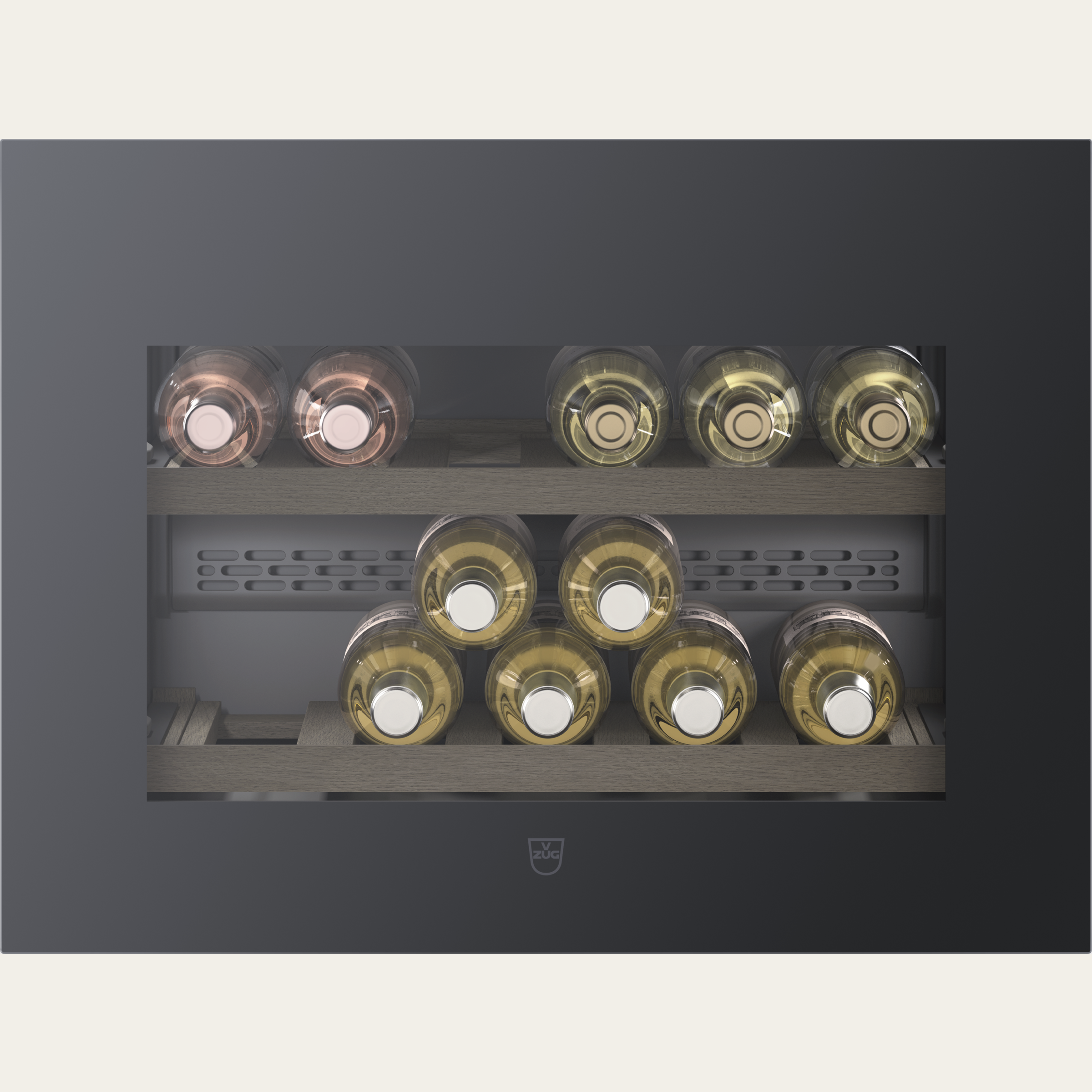V-ZUG Frigorífico/congelador WineCooler V4000 45, Anchura estándar: 60 cm, Altura estándar: 45 cm, Vidrio espejo negro, Bisagra de puerta: izquierda, Clase de eficiencia energética: D, TouchControl