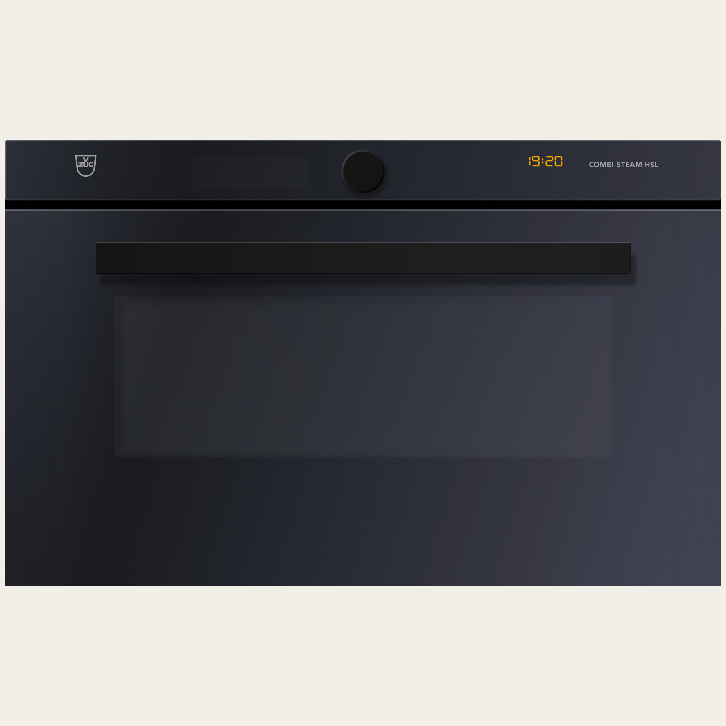 V-ZUG Steamer Combi-Steam HSL, Breitennorm: 55 cm, Höhennorm: 38.1 cm, Spiegelglas Schwarz, Griff: Designgriff Nero, TouchControl und Einstellknopf, V-ZUG-Home