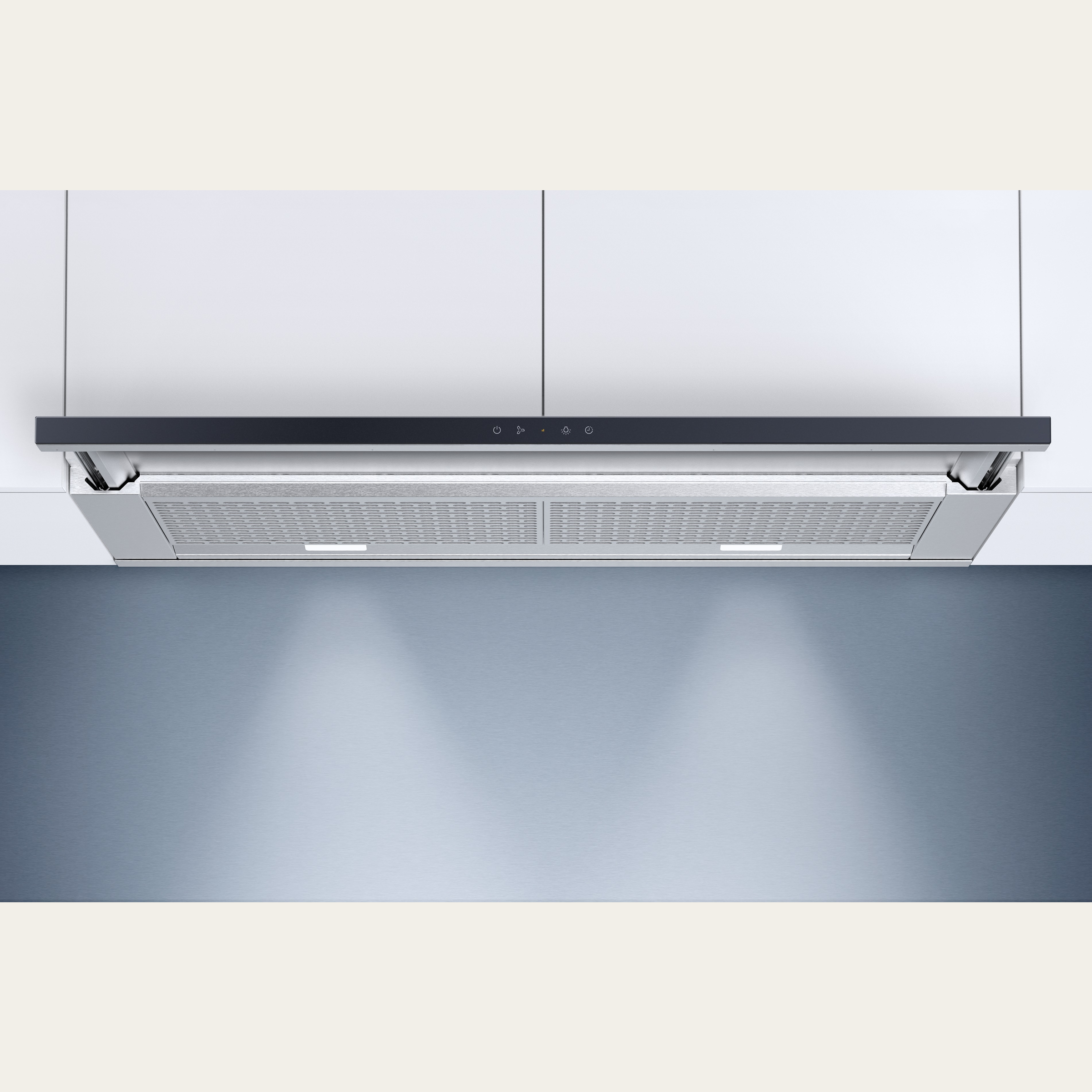 V-ZUG Range hood, AiroClearCabinet V6000, Standard width: 60.0 cm, Black glass, OptiLink, Energy efficiency rating: A+, Extracted air, TouchControl, integrated range hood