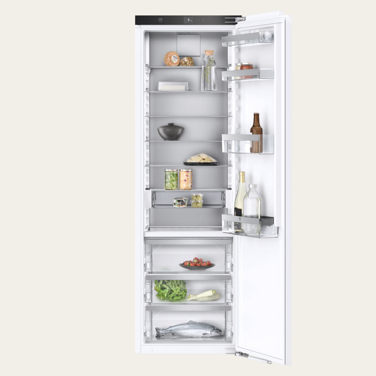 V-ZUG Refrigerator/freezer Cooler V4000 178K, Standard width: 60 cm, Standard height: 177.8 cm, Fully integratable, Door hinge: Right, Energy efficiency class: D
