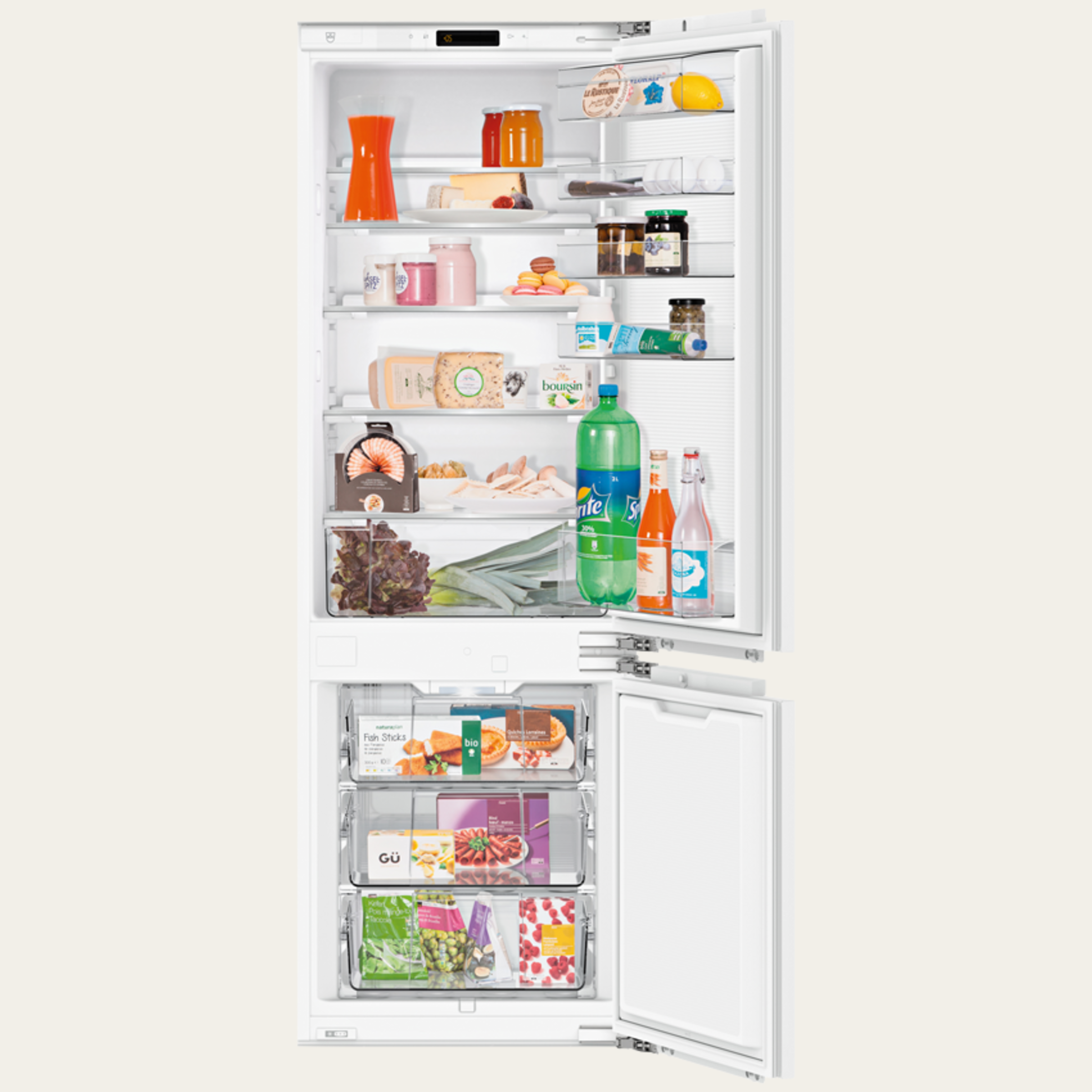 V-ZUG Kühl-/Gefriergerät Classic eco, Breitennorm: 55 cm, Höhennorm: 165.1 cm, Weiss, Türanschlag: links, Energieeffizienzklasse: E, TouchControl