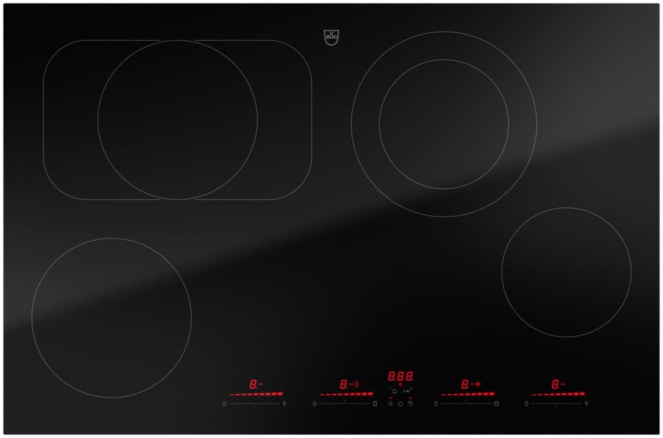 V-ZUG Table de cuisson CookTop V6000 A804B, Corps dechauffe à rayonnement