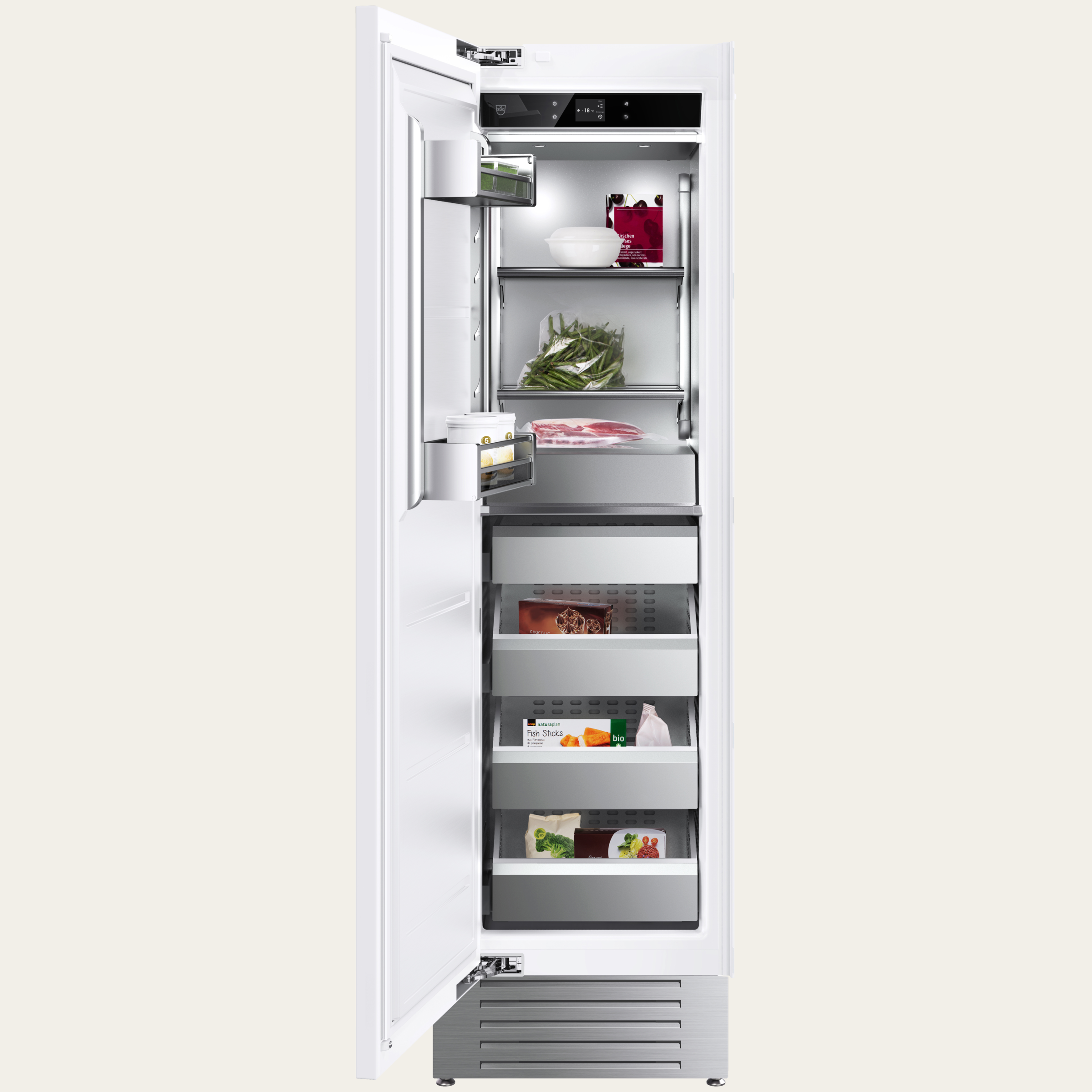 V-ZUG Refrigerator/freezer Freezer V6000 60 Supreme, Standard width: 60 cm, Standard height: 205 cm, Fully integratable, Door hinge: Left, TouchControl, NoFrost