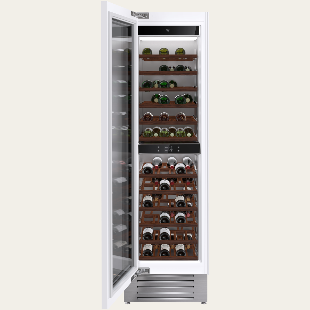 V-ZUG Refrigerator/freezer WineCooler V6000 Supreme, Standard width: 60 cm, Standard height: 205 cm, Fullyintegratable, Door hinge: Left, Energyefficiency rating: G, TouchControl