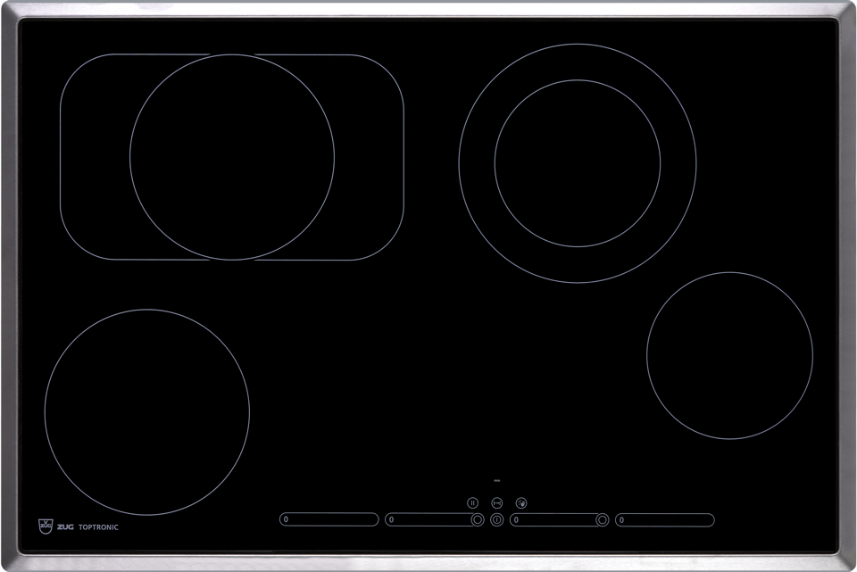 V-ZUG Electric hob GK45TEASC Slider, with high grade steel trim
