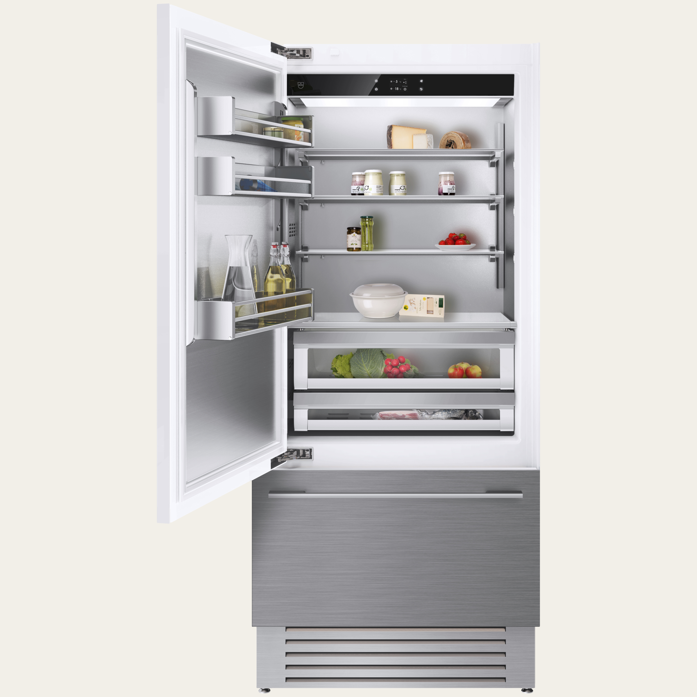 V-ZUG Réfrigérateur/congélateur CombiCooler V6000 90 Supreme, Norme largeur: 90 cm, Norme de hauteur: 205 cm, Entièrement intégrable, Charnière: gauche, Classe d’efficacité énergétique: E, TouchControl,NoFrost, ATTENTION : Cet article estdistribué exclusi