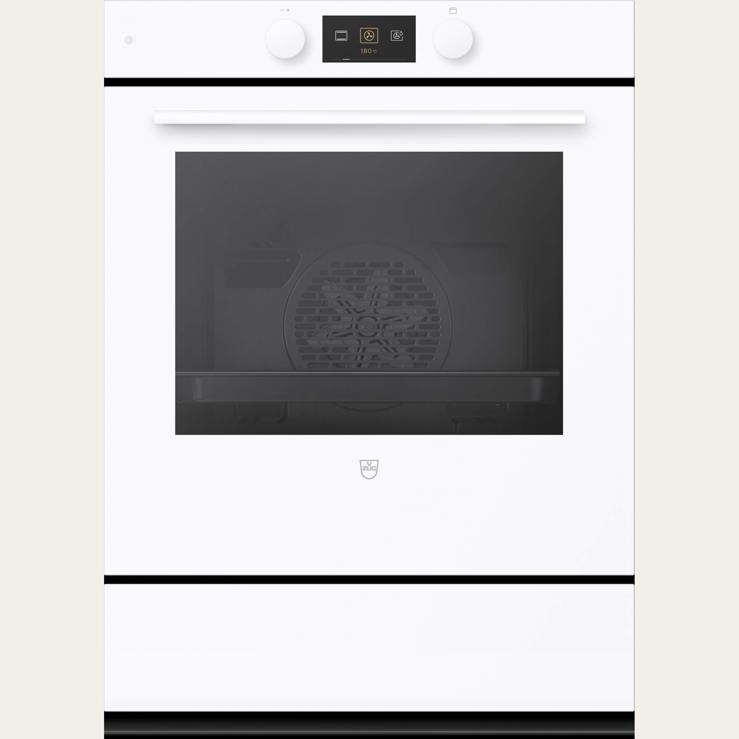 V-ZUG Forno Combair V600 76C, Standard di larghezza: 55 cm, Norma per l'altezza: 76.2 cm, Vetro bianco, bianco, interruttore girevole, V-ZUG-Home, Cassetto dell'apparecchio, 400V