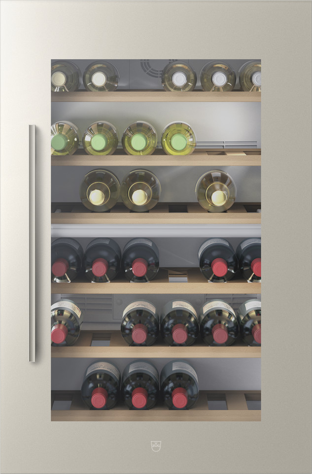 V-ZUG Kühl-/Gefriergerät Winecooler 90 SL 60, Breitennorm: 60 cm, Höhennorm: 90.6 cm, Spiegelglas Pearl, Türanschlag: rechts, Energieeffizienzklasse: G, Drucktasten