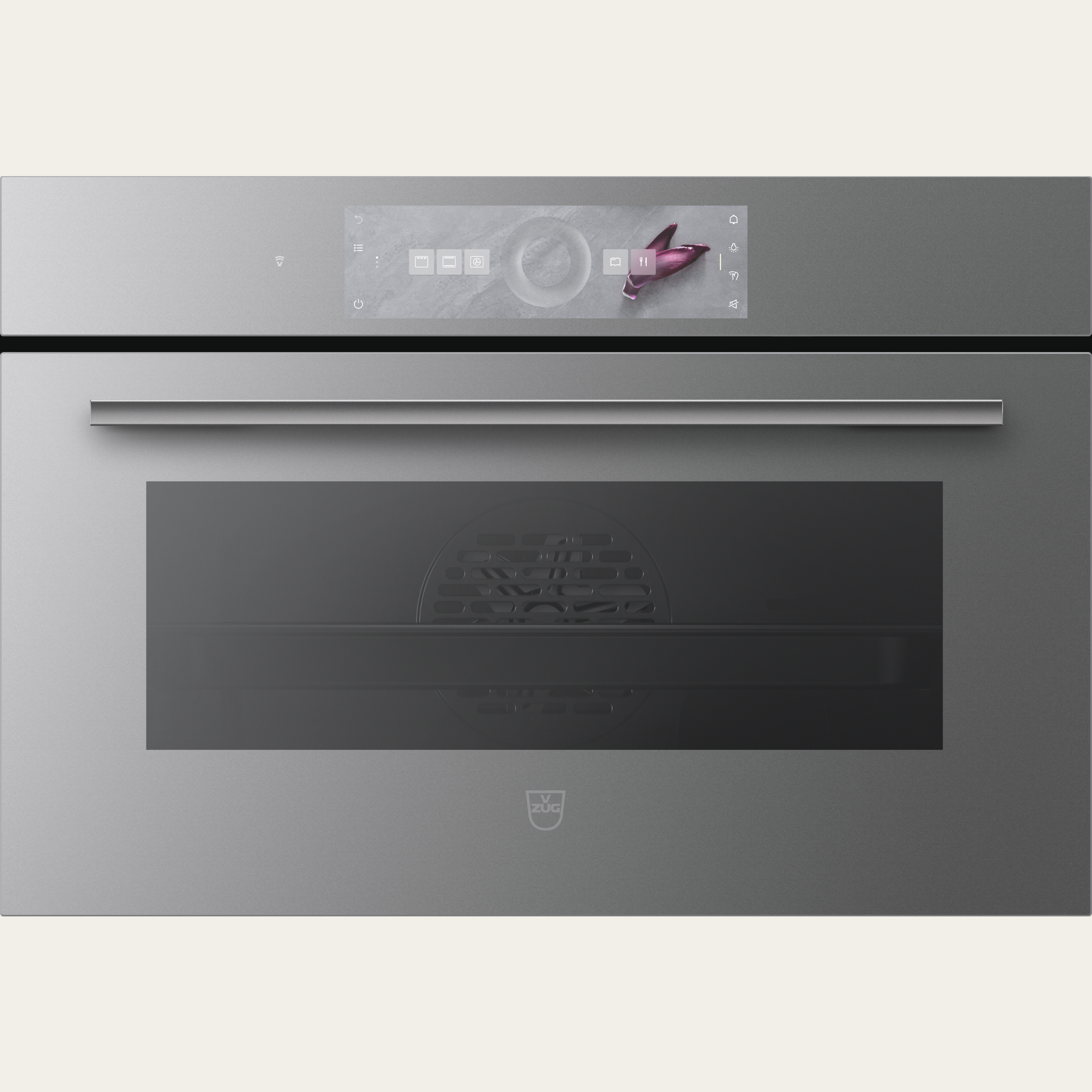 V-ZUG Four, Norme largeur: 60 cm, Norme de hauteur: 38.1 cm, Miroir Platinum, Écran tactile avec CircleSlider, V-ZUG-Home, TopClean