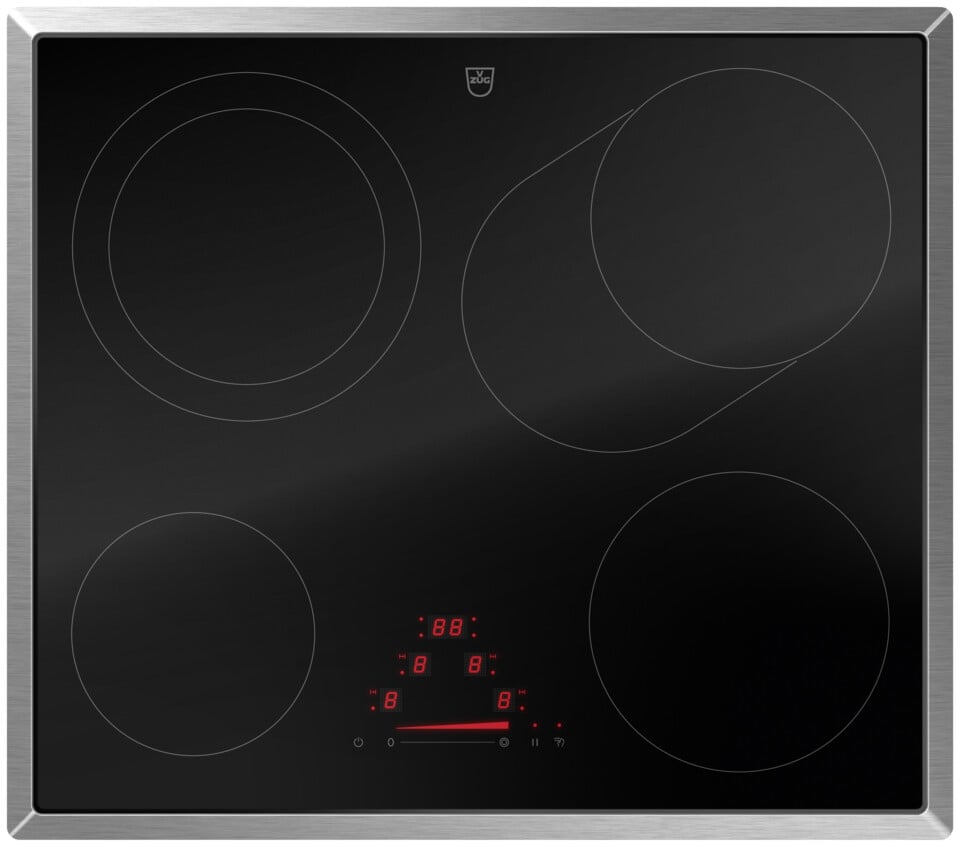 V-ZUG Table de cuisson CookTop V4000 A604B, Corps de chauffe à rayonnement, Norme