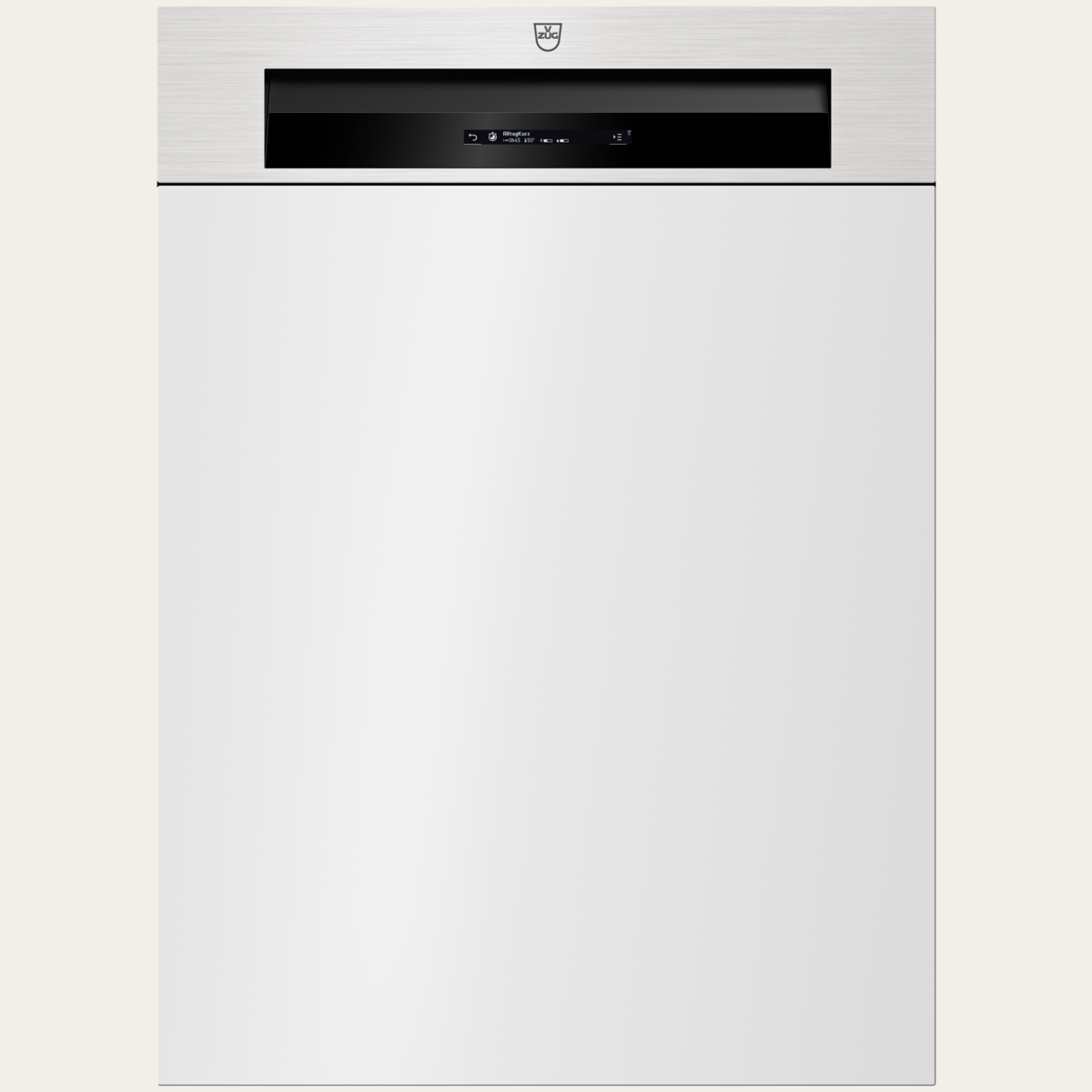 V-ZUG Geschirrspüler AdoraSpülen V2000, Breitennorm: 55 cm, Weiss, Griff: Griffschale, V-ZUG-Home, Gleitblech, LCD-Display