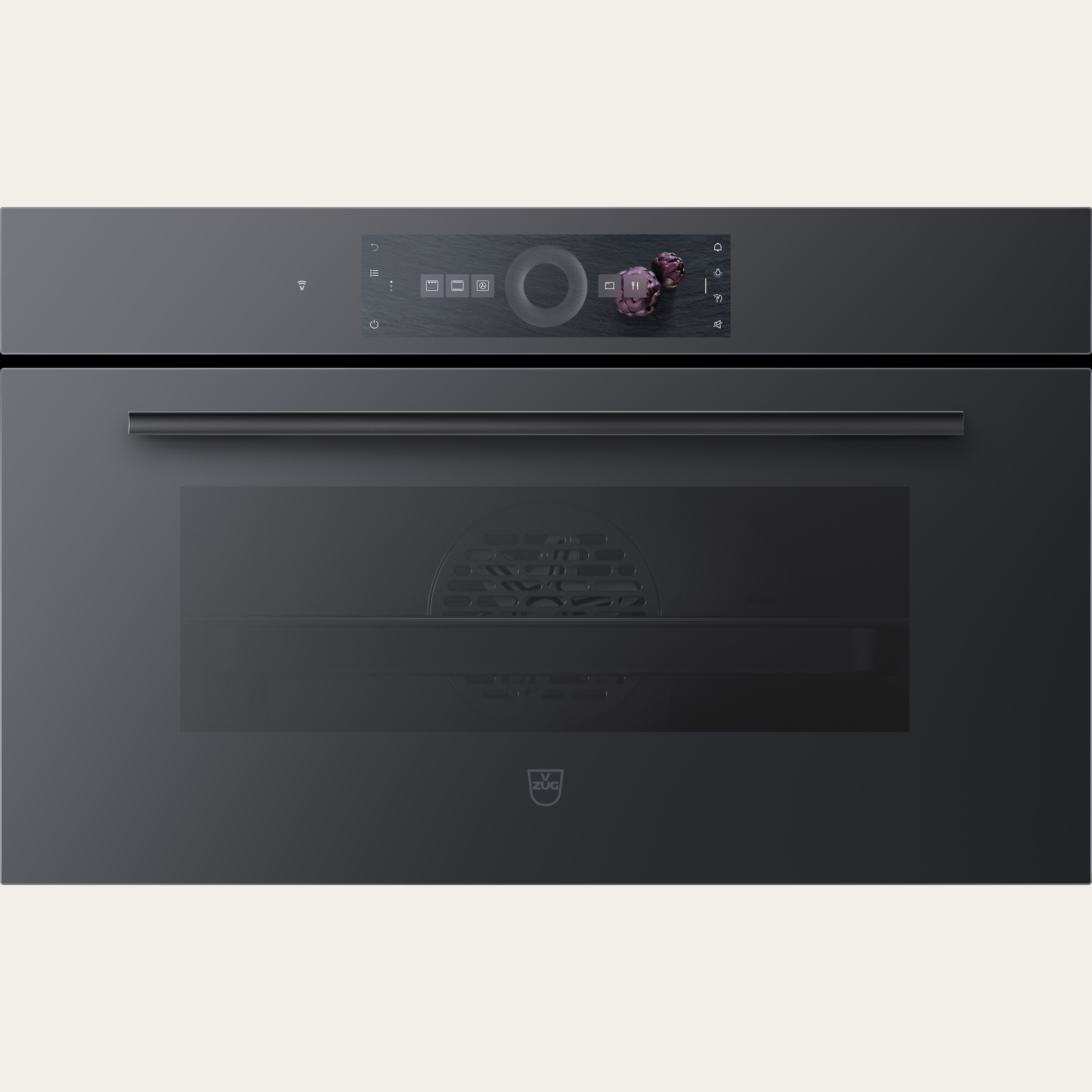 V-ZUG Four, Norme largeur: 55 cm, Norme de hauteur: 38.1 cm, Miroir noir, Écran tactile avec CircleSlider, V-ZUG-Home, TopClean