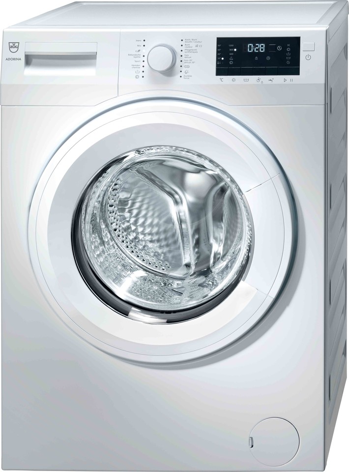 V-ZUG Waschmaschine, AdorinaWaschen V200, Türanschlag: links, Anzeige: Digitalanzeige, Nennkapazität: 7.0 kg, Design Türe: Weiss