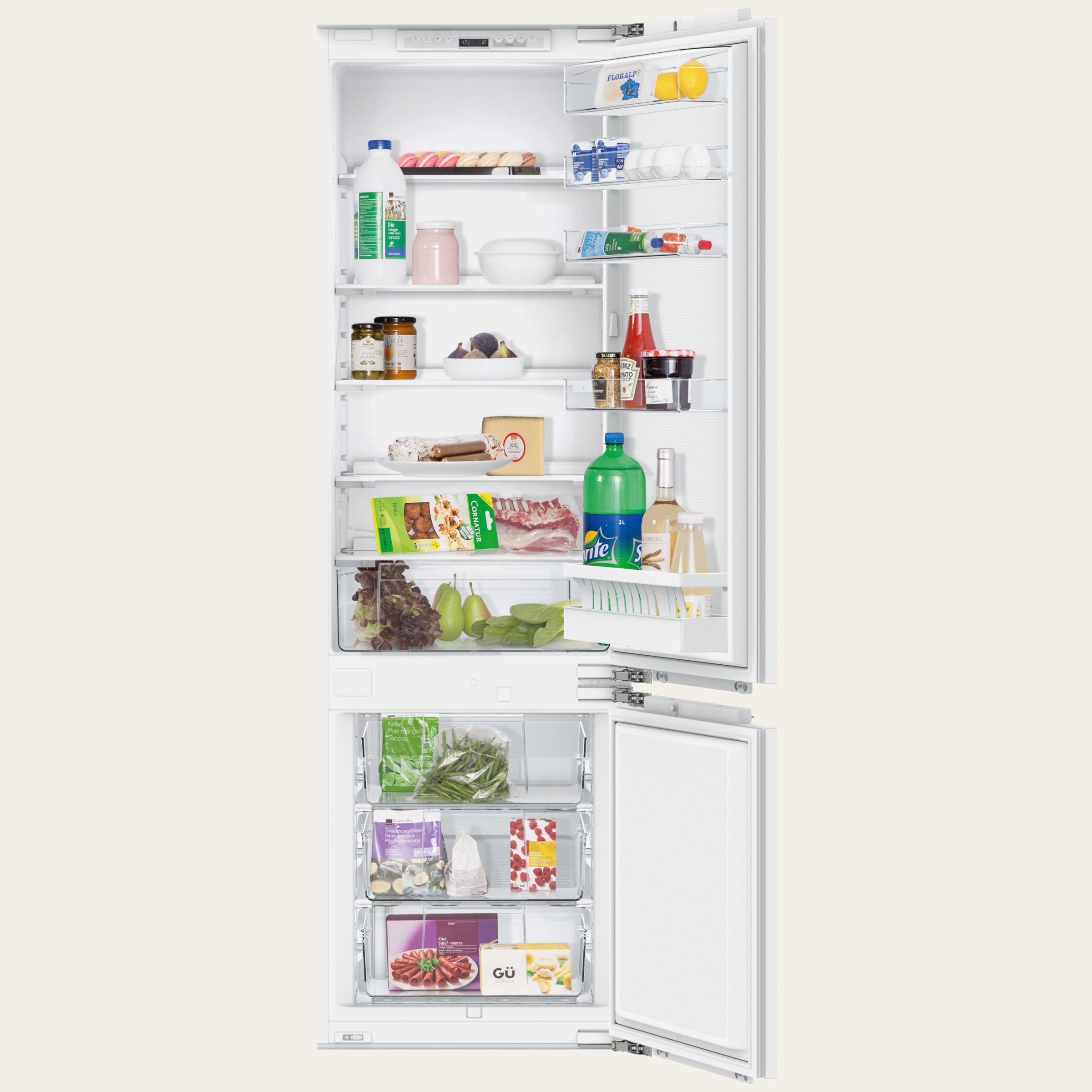 V-ZUG Kühl-/Gefriergerät Prestige eco, Breitennorm: 55 cm, Höhennorm: 177.8 cm, Nero, Türanschlag: rechts, Energieeffizienzklasse: E, TouchControl