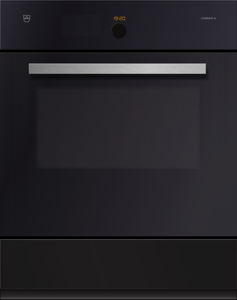 V-ZUG Combair SL oven, width 60 cm, mirror glass design, chrome design handle, 230 or 400V, heated system drawerNOTE: Product fitted with Wi-Fi module as standard (V-ZUG-Home ready)
