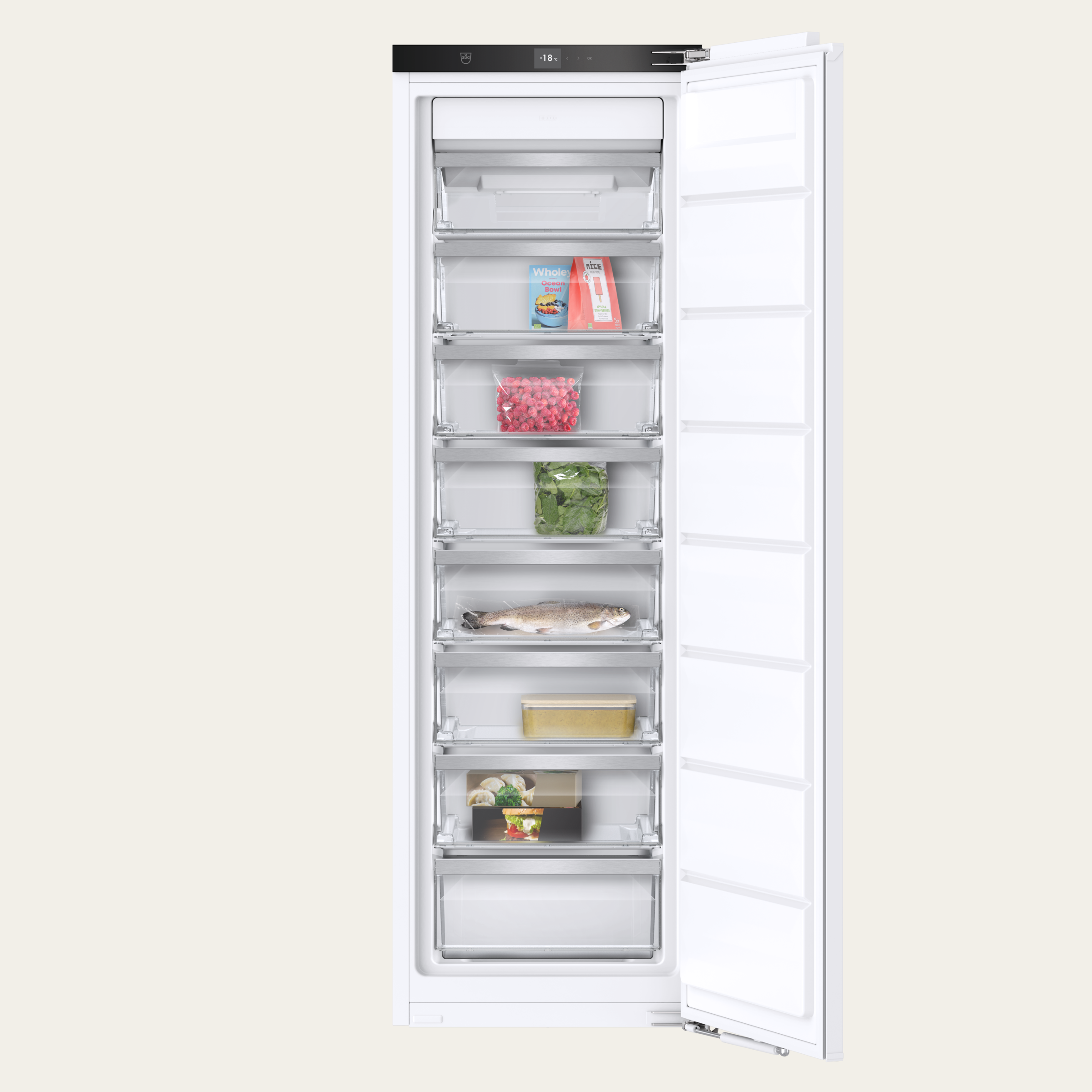 V-ZUG Refrigerator/freezer Freezer V4000 178N, Standard width: 60 cm, Standard height: 177.8 cm, Door hinge: Right, Energy efficiency class: D, NoFrost