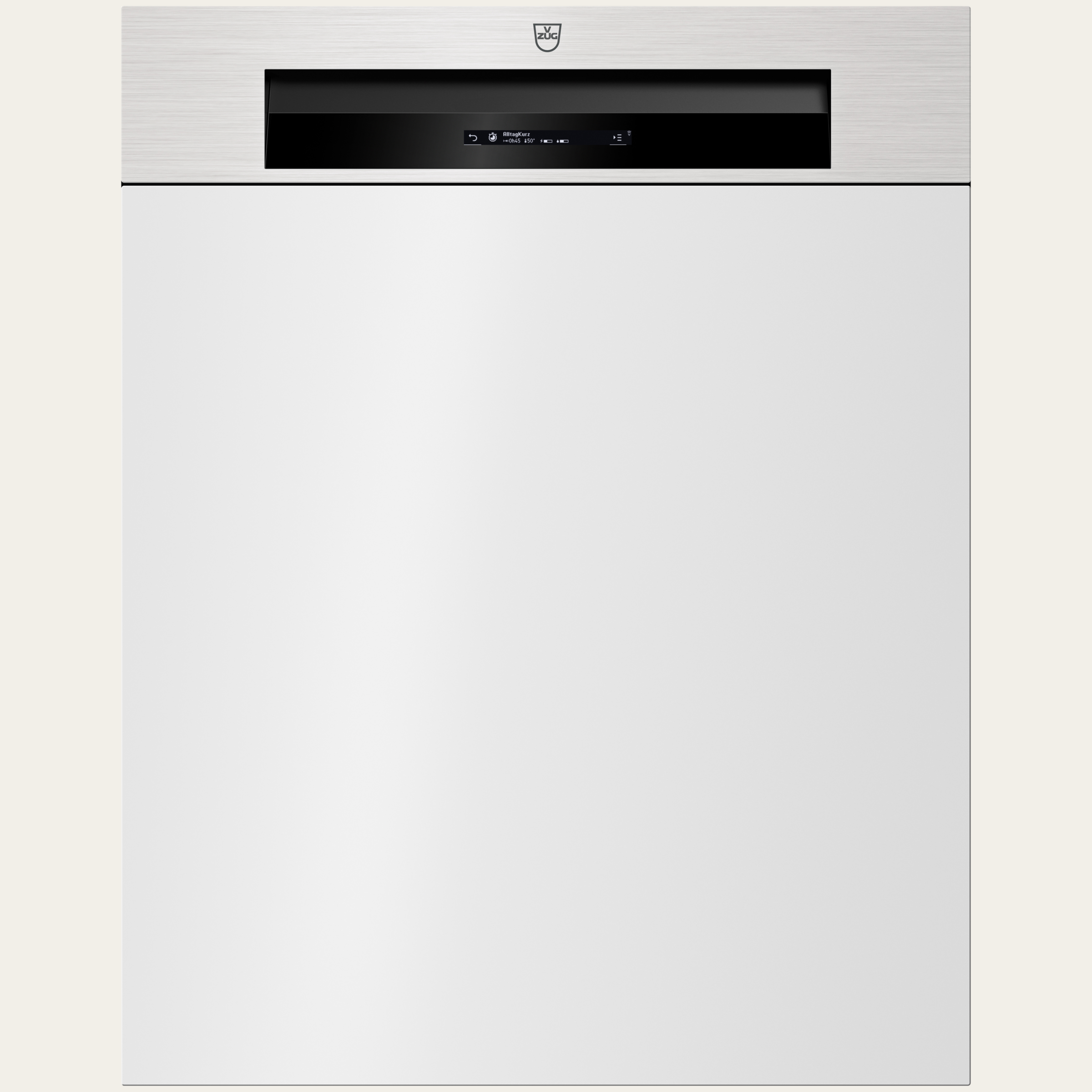 V-ZUG Geschirrspüler AdoraSpülen V2000, Breitennorm: 60 cm, Weiss, Griff: Griffschale, V-ZUG-Home, Gleitblech, LCD-Display