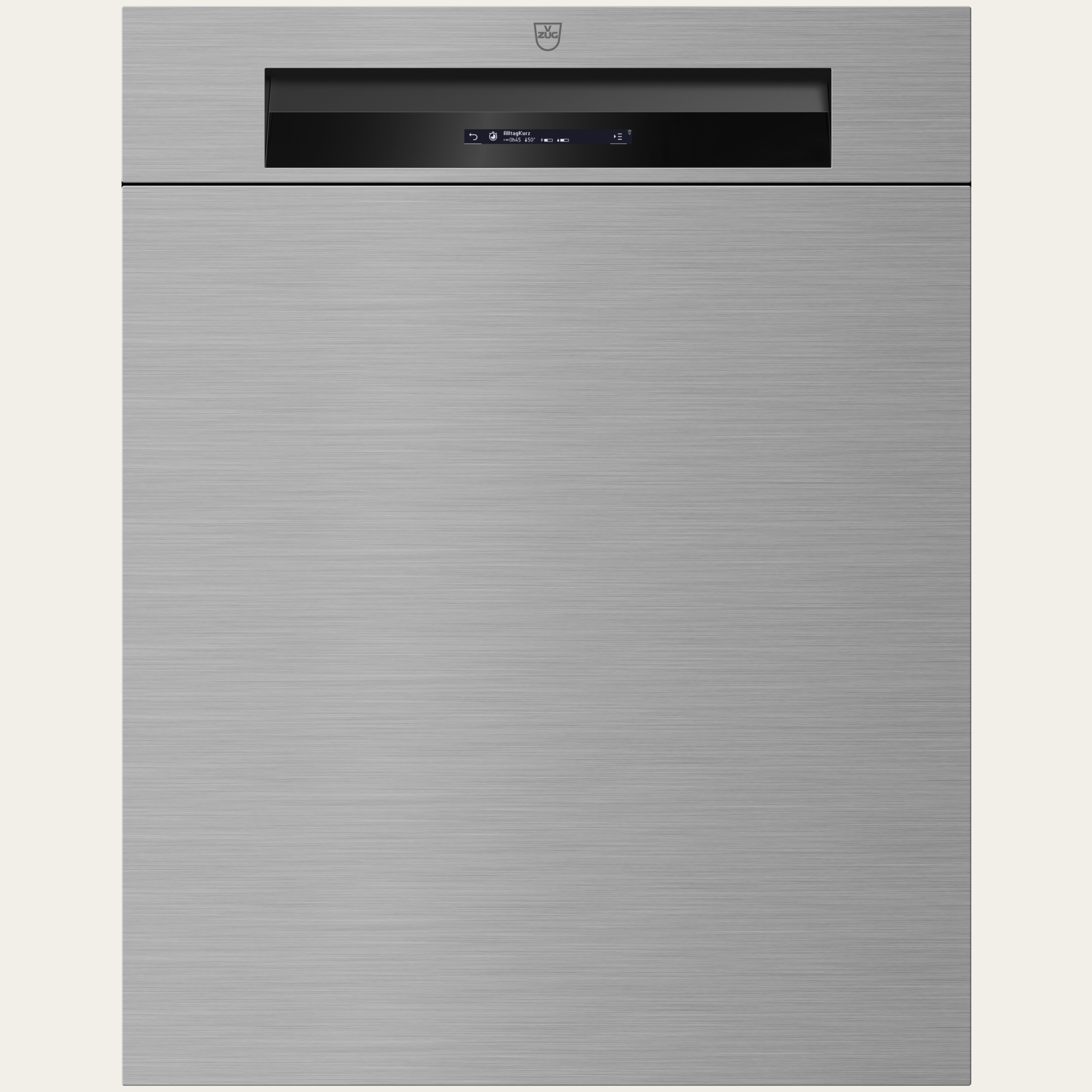 V-ZUG Dishwasher AdoraDish V2000 I, Standard width: 60 cm, Stainless steel, Handle: Recessed handle, V-ZUG-Home, LCD