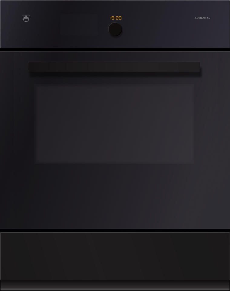 V-ZUG Backofen Combair SL, Breite 55 cm, Design Spiegelglas, Designgriff Nero, 230 oder 400V, Geräteschublade beheizbar, V-ZUG-Home