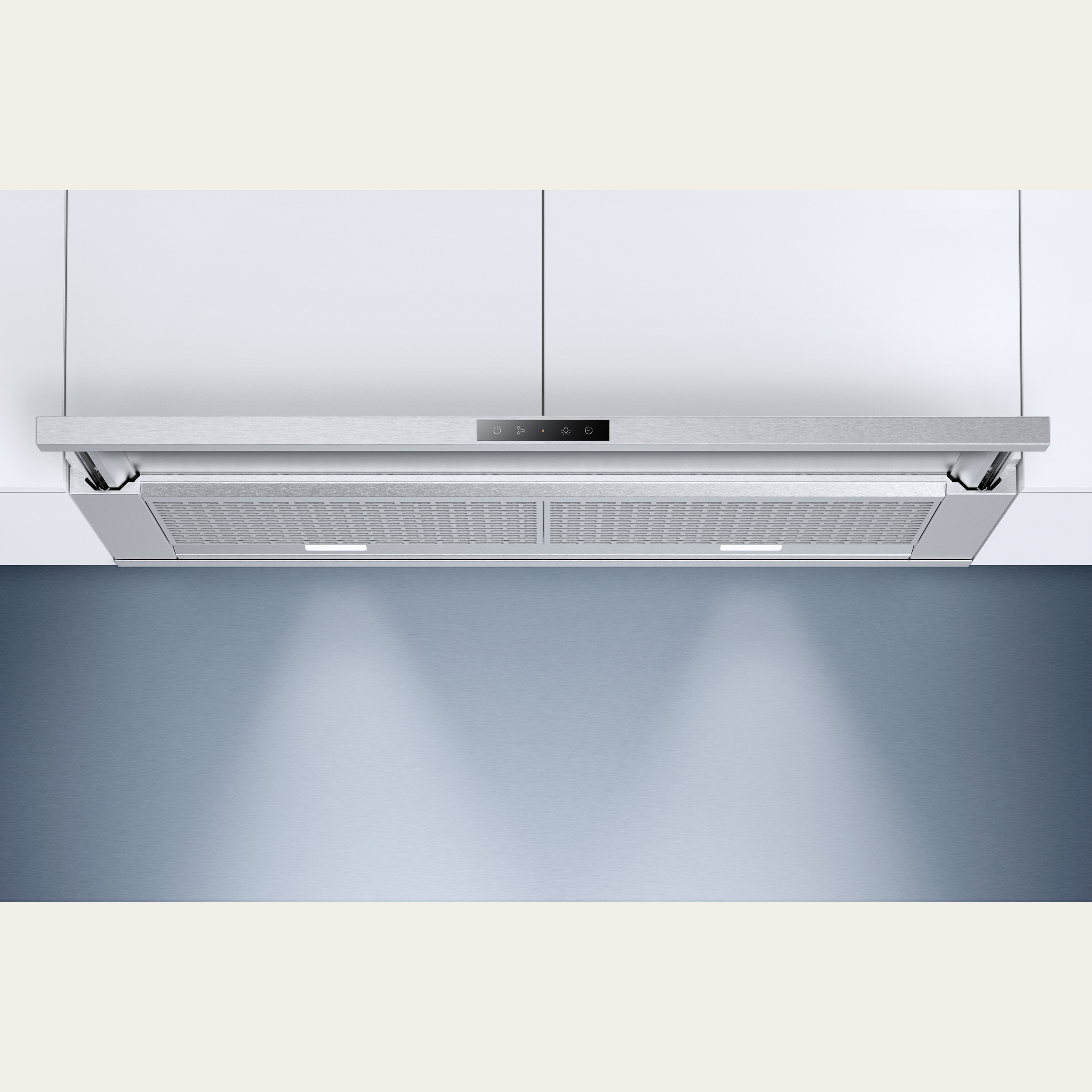 V-ZUG Cappa aspirante, AiroClearIncasso V6000, Standard di larghezza: 90.0 cm, ChromeClass, OptiLink, Classe di efficienza energetica: A+, Aria di scarico, TouchControl, Cappa sottopensile incassata, elemento estraibile piatto