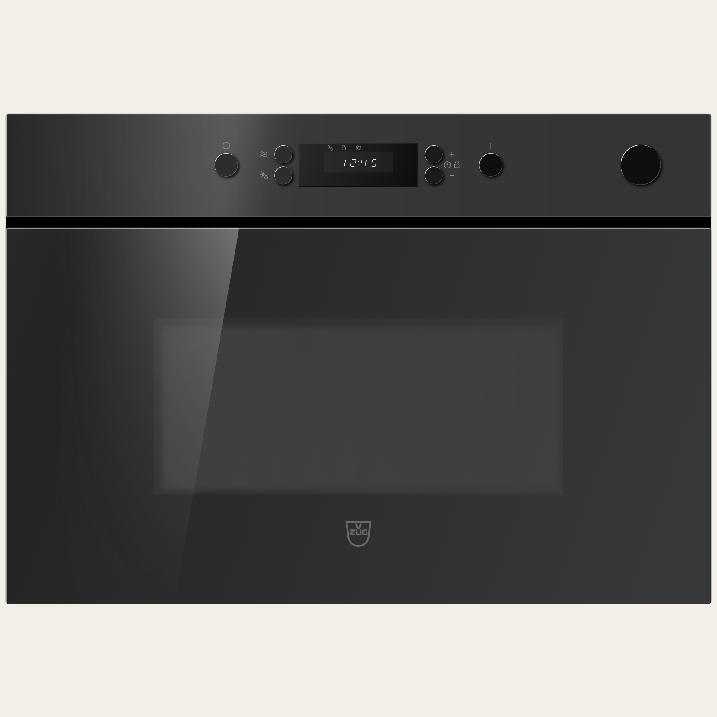 V-ZUG Mikrowelle Miwell V400, Breitennorm: 55 cm, Höhennorm: 38.1 cm, Nero, Griff: Grifflos, Drucktasten