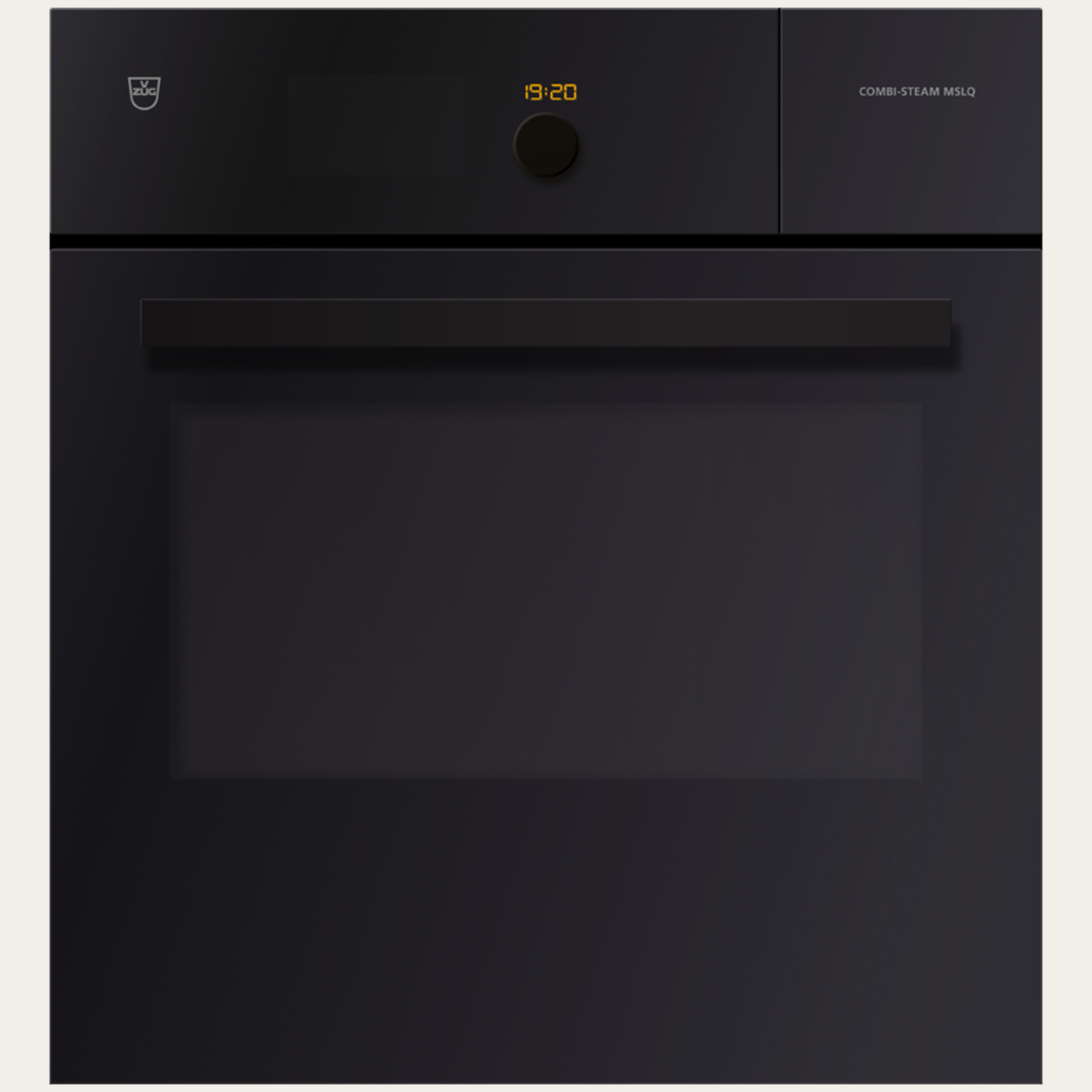 V-ZUG Steamer Combi-Steam MSLQ 60, Breitennorm: 60 cm, Höhennorm: 60 cm, Spiegelglas Schwarz, Griff: Designgriff Nero, TouchControl und Einstellknopf, V-ZUG-Home, Mikrowelle