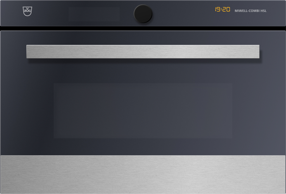 V-ZUG Micro-ondes Miwell-Combi HSL, largeur 55 cm, design ChromeClass, poignée design chrome, 230V