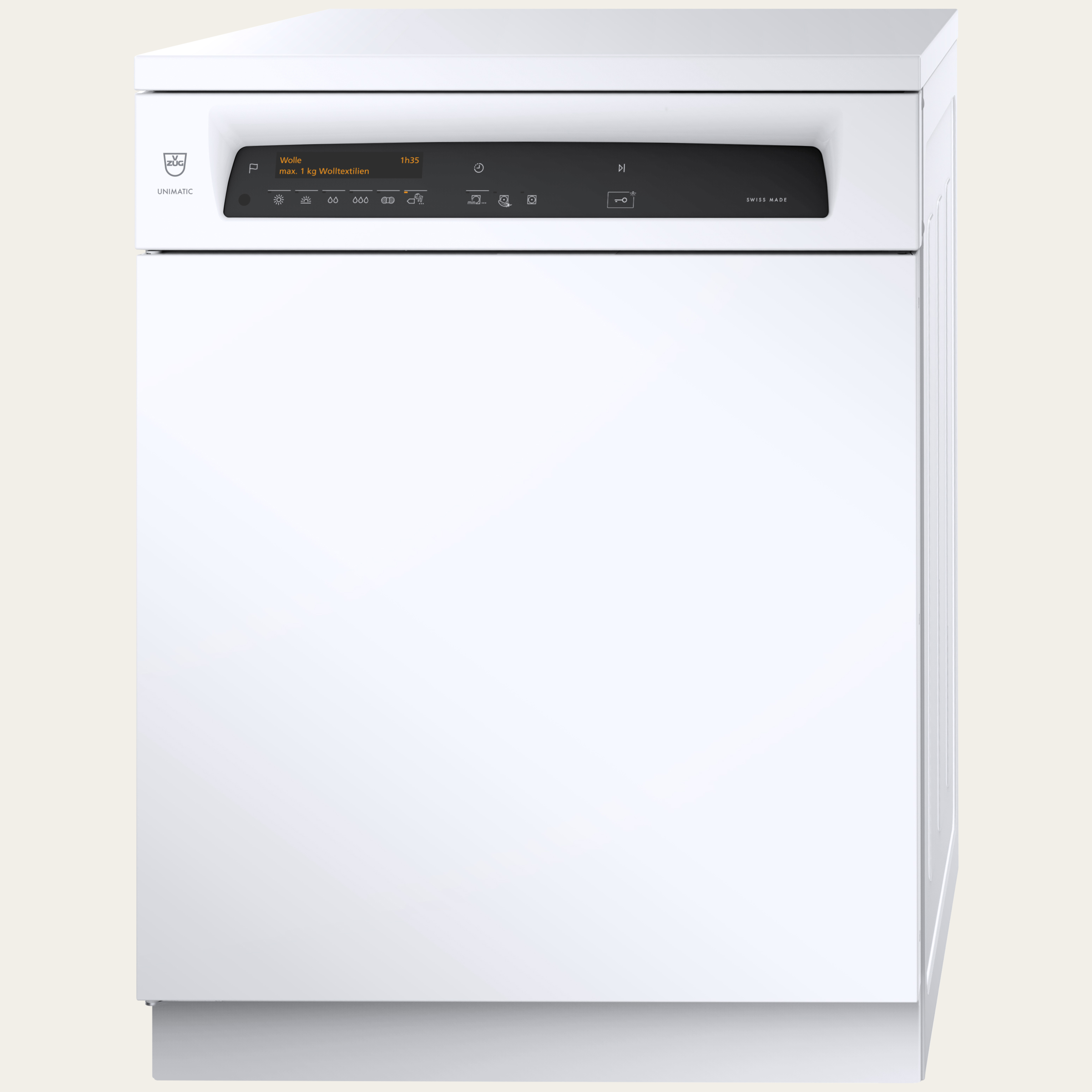 V-ZUG Washer-dryer UnimaticDry V4000, Door hinge: Right, Nominal capacity: 7 kg, plain text