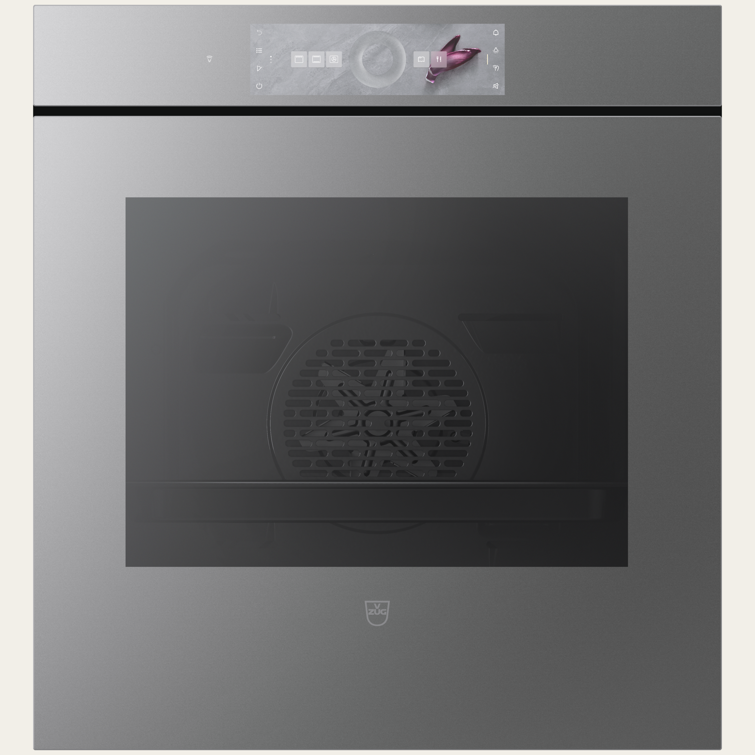 V-ZUG Four Combair V6000 60C, Norme largeur: 55 cm, Norme de hauteur: 60 cm, Miroir Platinum, Poignée: Sans poignée, Écran tactile avec CircleSlider, V-ZUG-Home, TopClean