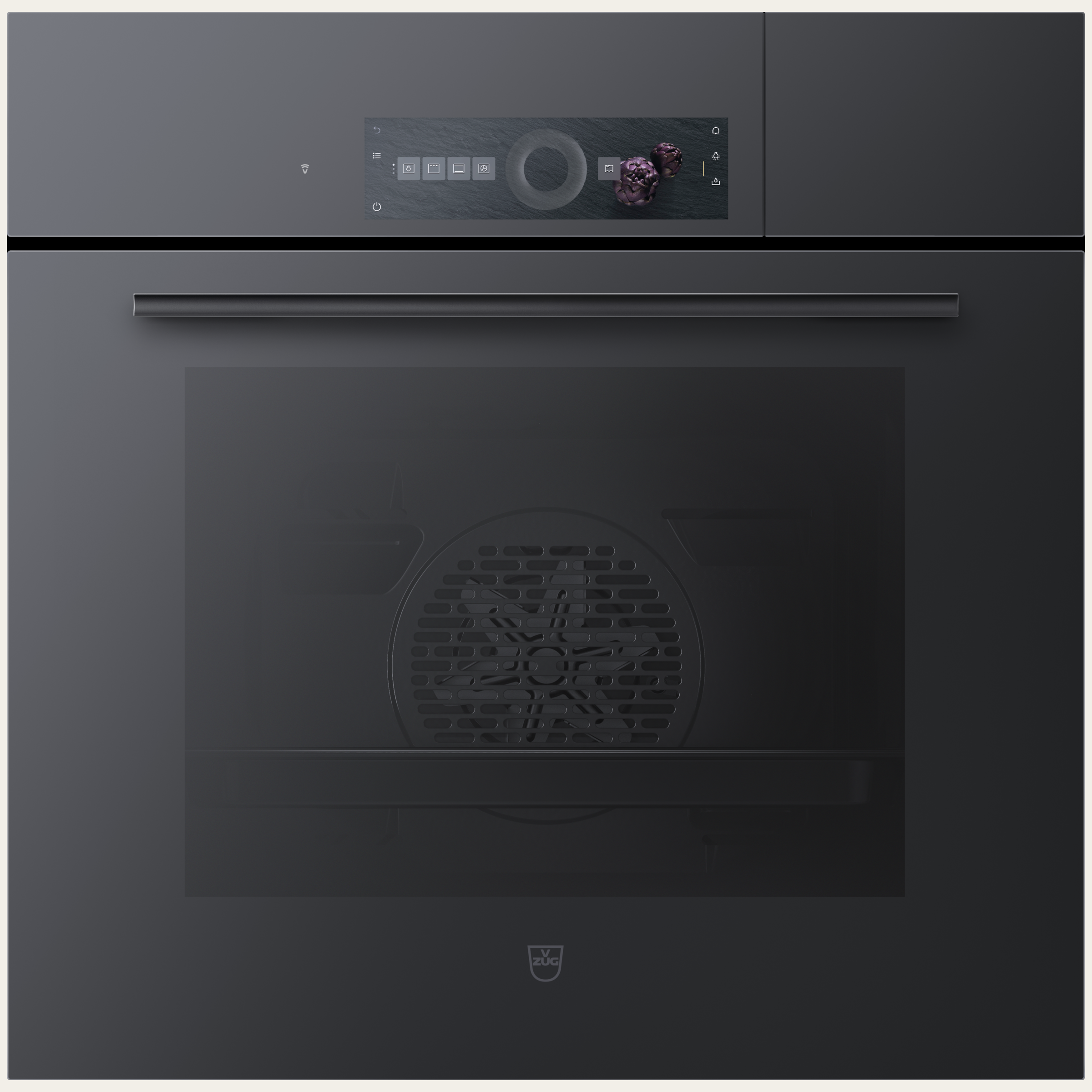 V-ZUG Four à vapeur CombairSteamer V2000 6U, Norme largeur: 60 cm, Norme de hauteur: 60 cm, Miroir noir, Encastrement dans le meuble inférieur, Écran tactile avec CircleSlider, V-ZUG-Home