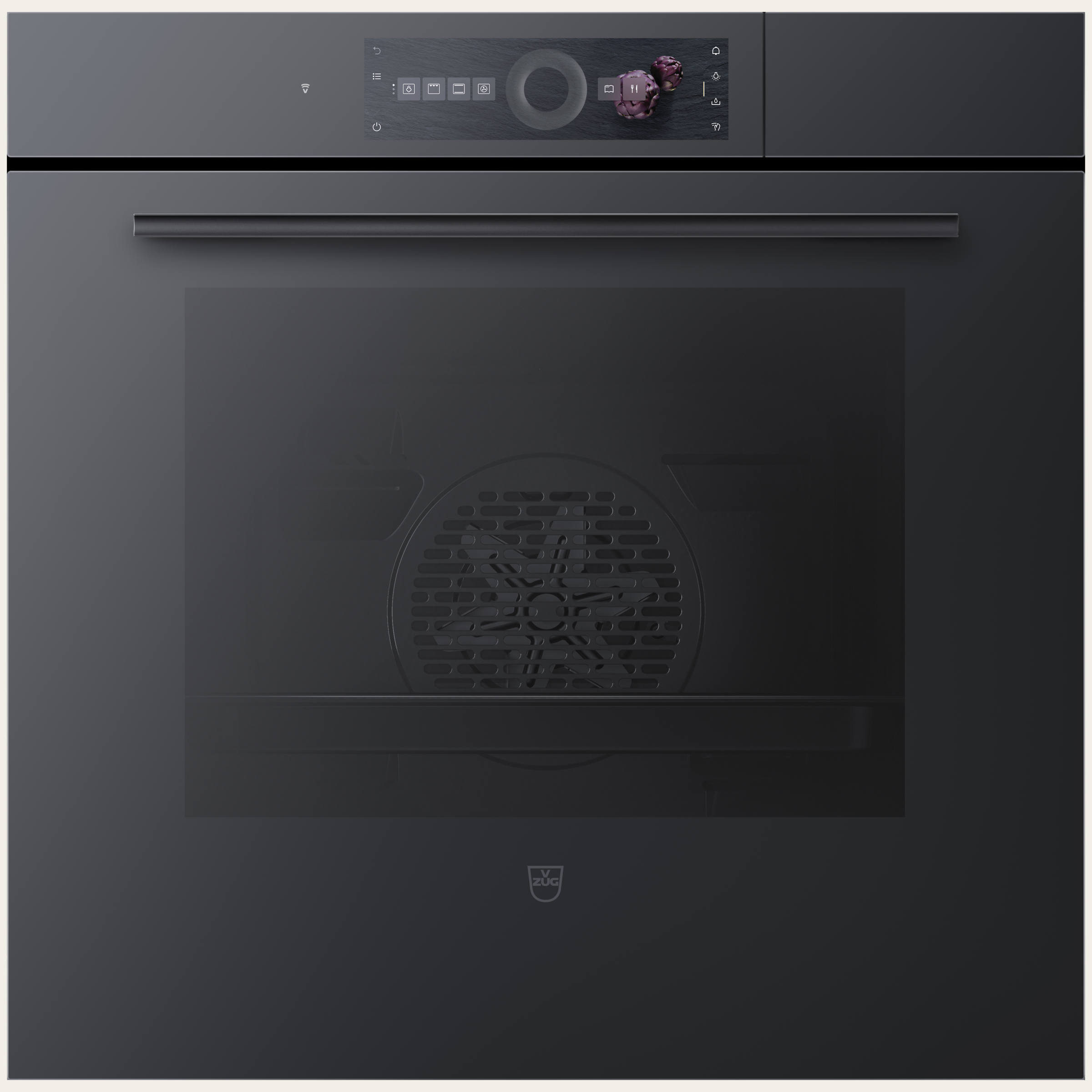 V-ZUG Forno a vapore CombairSteamer V6000 60, Standard di larghezza: 60 cm, Norma per l'altezza: 60 cm, Vetro a specchio nero, Touchscreen con CircleSlider, V-ZUG-Home