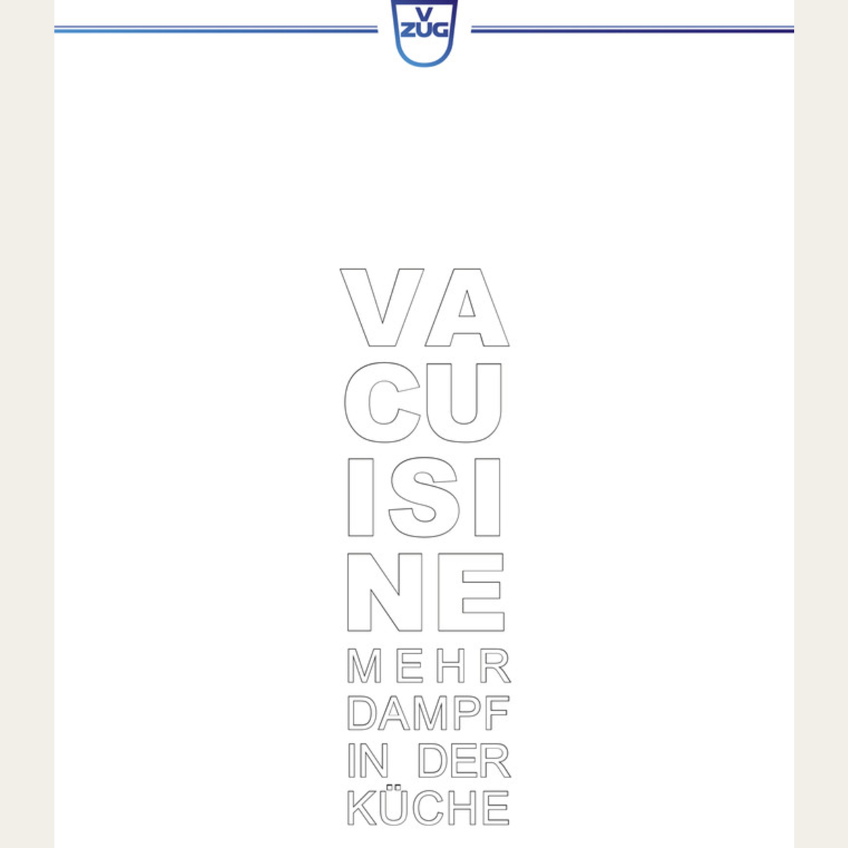 Brochure Vacuisine 'Plus de vapeur dans la cuisine' Allemand
