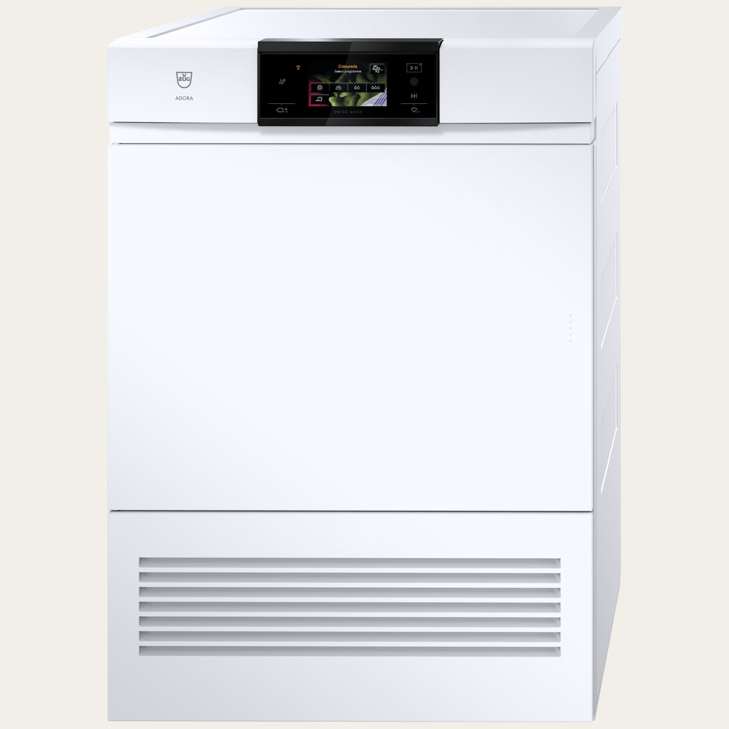 V-ZUG Tumble dryer AdoraDry V2000, Door hinge: Left, V-ZUG-Home, Nominal capacity: 7 kg, Full-colour graphic display, Air transport according toUN 3358 prohibited