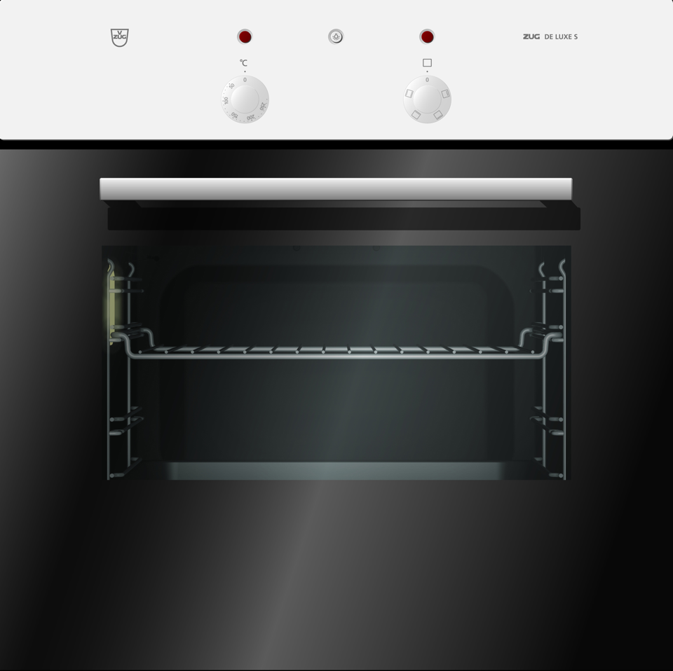 V-ZUG Backofen De Luxe S, Breite 60 cm, Design Weiss, Designgriff Weiss, 400V