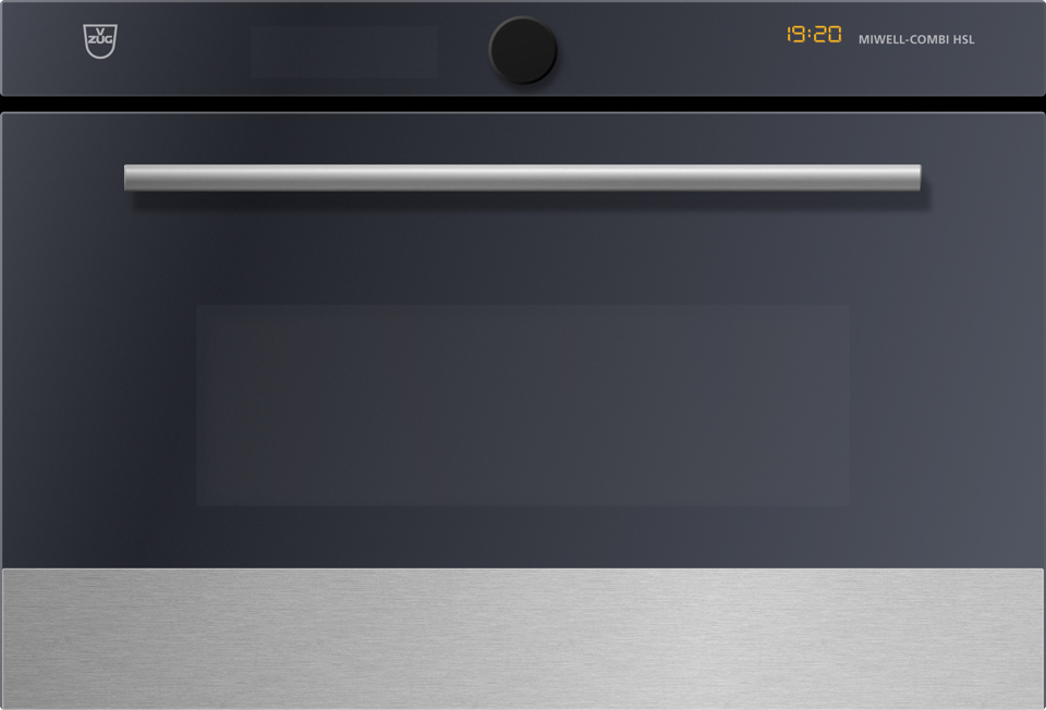 V-ZUG Mikrowellengerät Miwell-Combi HSL, Breite 60 cm, Design ChromeClass, Stangengriff Chrom, 230 V