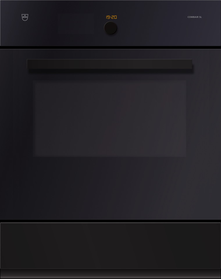 V-ZUG Forno Combair SL, larghezza 60 cm, design Vetro a specchio, maniglia design Nero, 230 o 400V, cassetto riscaldabile dell'appareccioINDICAZIONE: Prodotto con modulo WLAN in dotazione di serie (V-ZUG-Homeready)