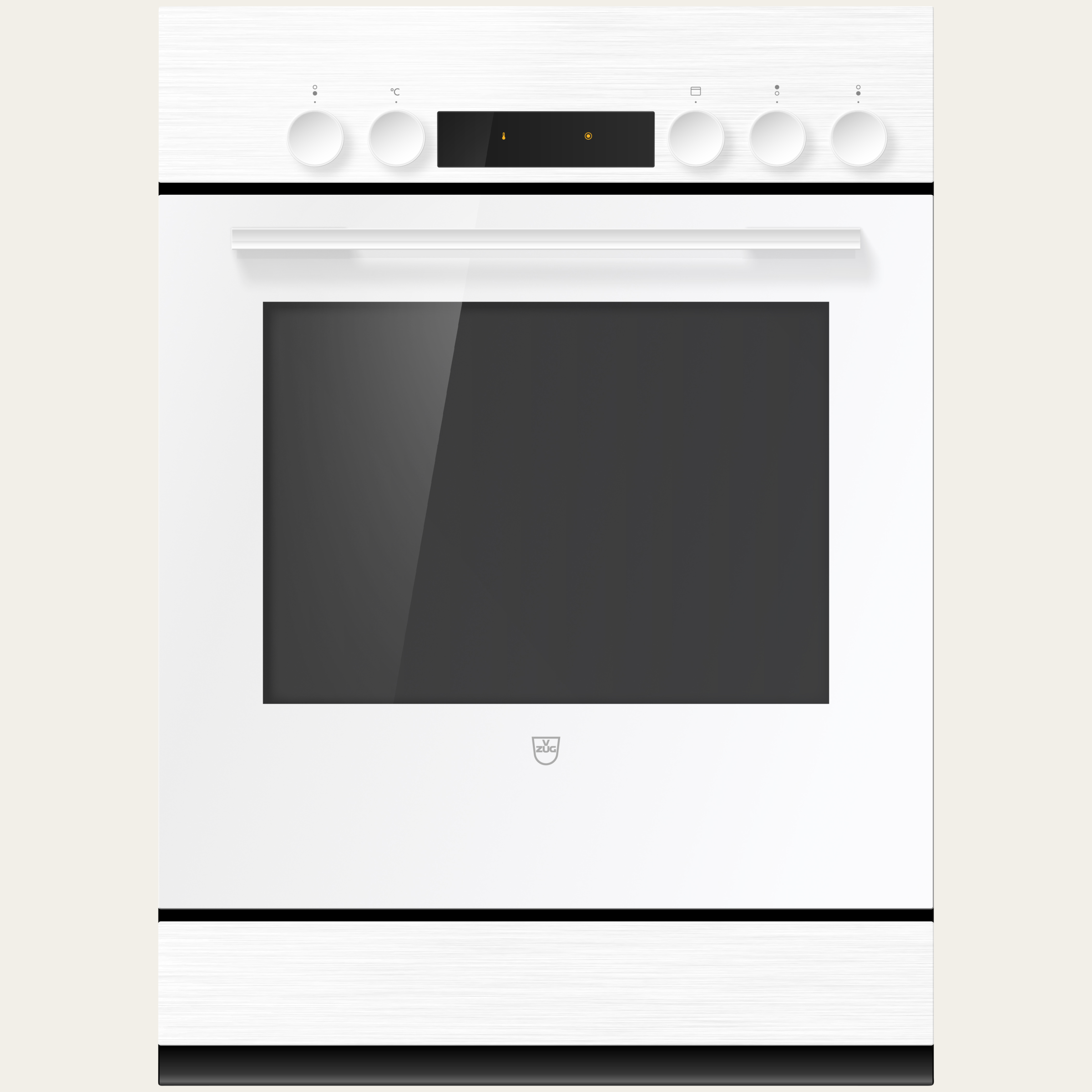 V-ZUG Cucina Combair V200 7UHC, Standard di larghezza: 55cm, Norma per l'altezza: 76.2 cm, Bianco, Maniglia: bianco, interruttore girevole, Cassetto dell'apparecchio, Numero di zone di cottura utilizzabili: 3