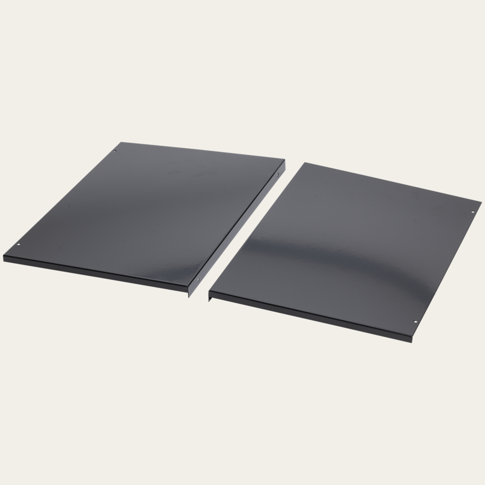 Side-panel protective plate, black, top cabinet depth 350 mm