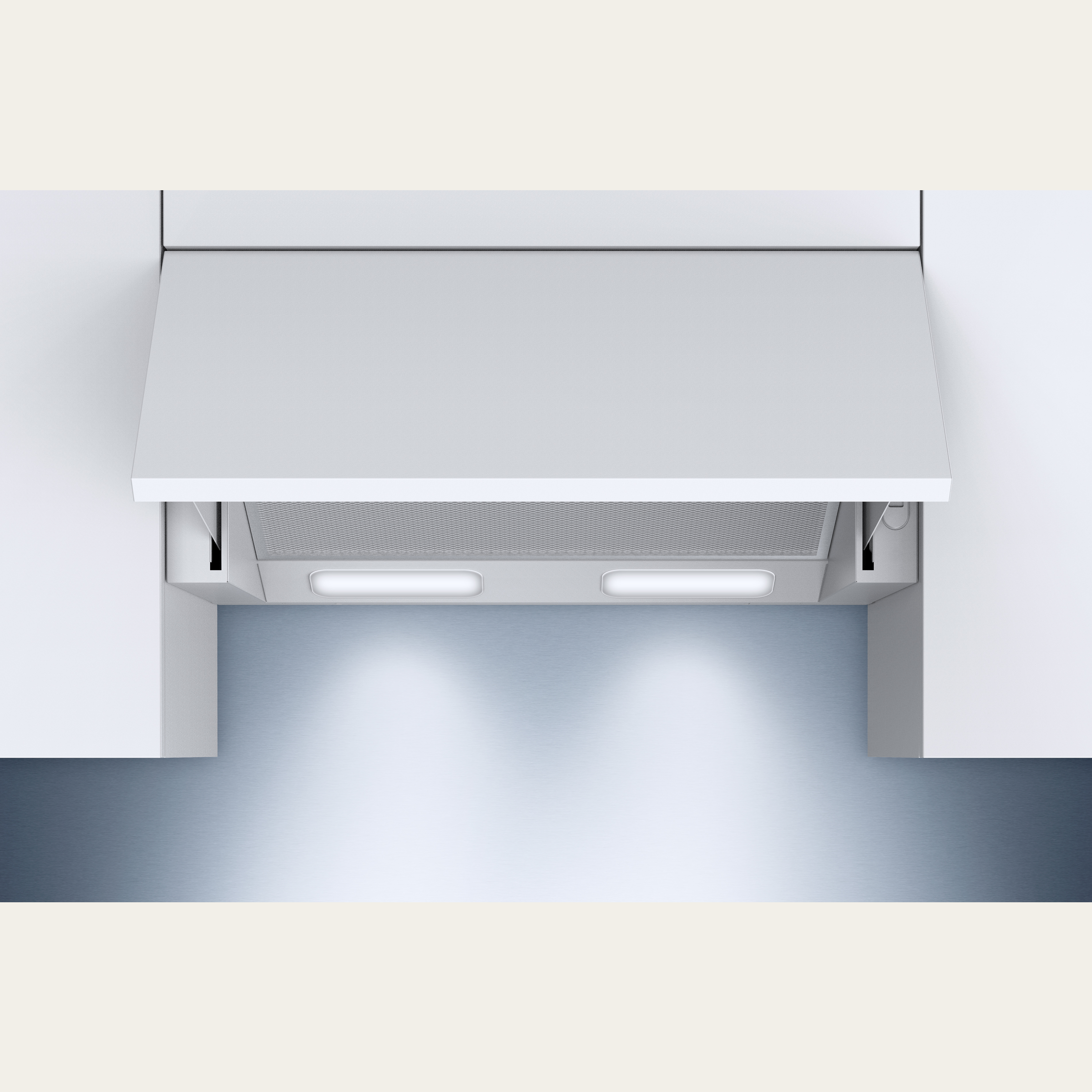 V-ZUG Hotte à encastrer DK-S5i, largeur 55 cm, evacuation, design Blanc