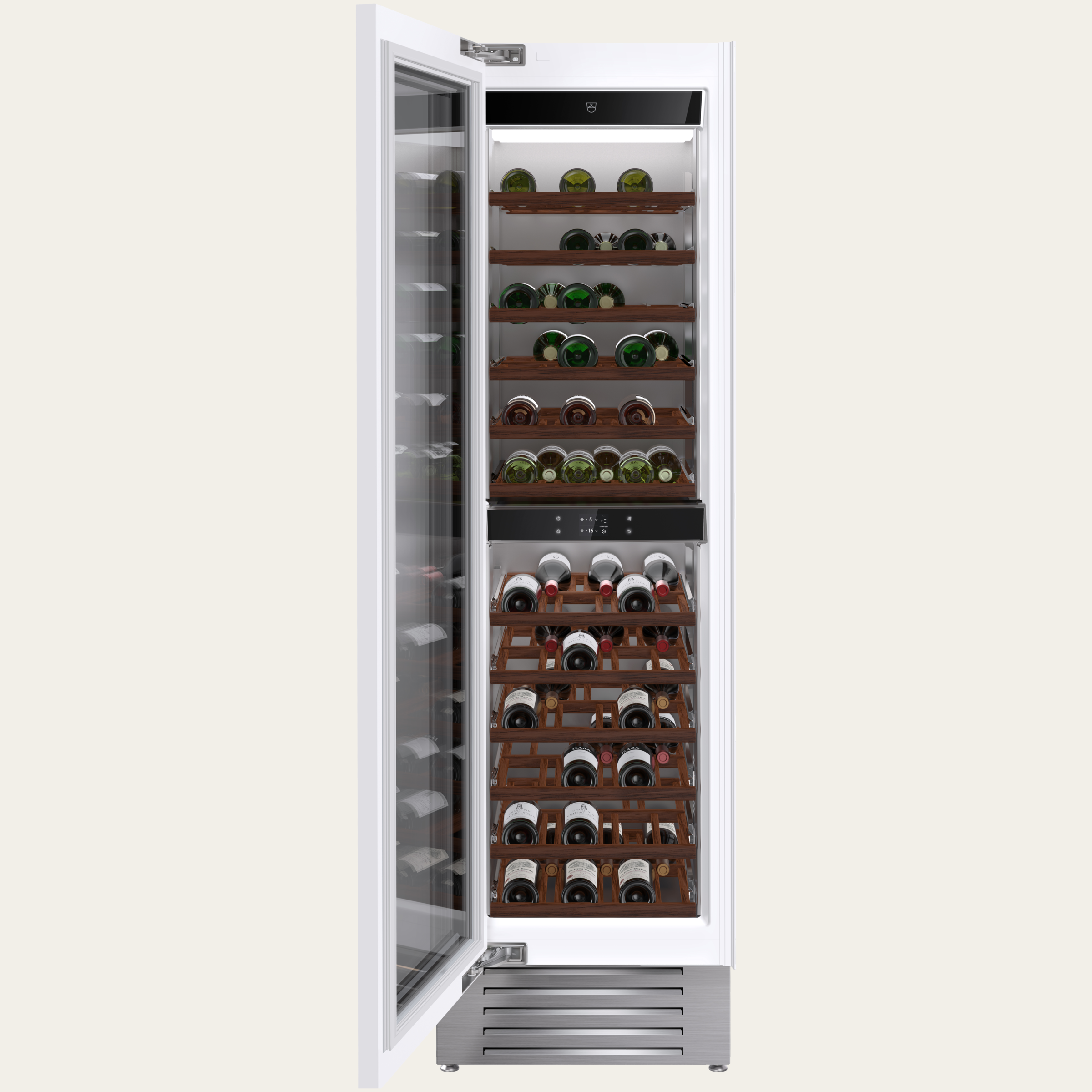 V-ZUG Frigorifero/congelatore WineCooler V6000 Supreme, Standard di larghezza: 60 cm, Norma per l'altezza: 205 cm, Totalmente integrabile,Battuta porta: A sinistra, Classe di efficienza energetica: G,TouchControl, ATTENZIONE: Questo articolo è distribuito