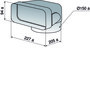 Product image90° diverter piece, vertical to flat channel, fitting d=150 mm, length = 205 mm