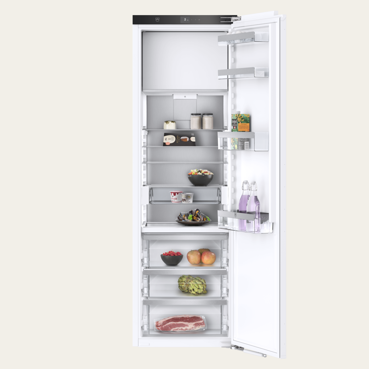 V-ZUG Refrigerator/freezer Cooler V4000 178KG, Standard width: 60 cm, Standard height: 177.8 cm, Fully integratable, Door hinge: Right, Energy efficiency class: D