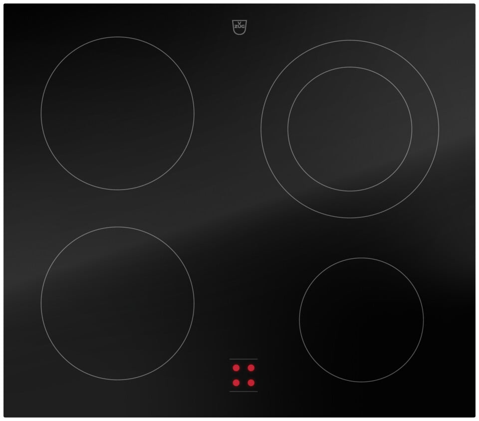 V-ZUG Table de cuisson CookTop V400 E604, Corps de chauffe à rayonnement, Norme